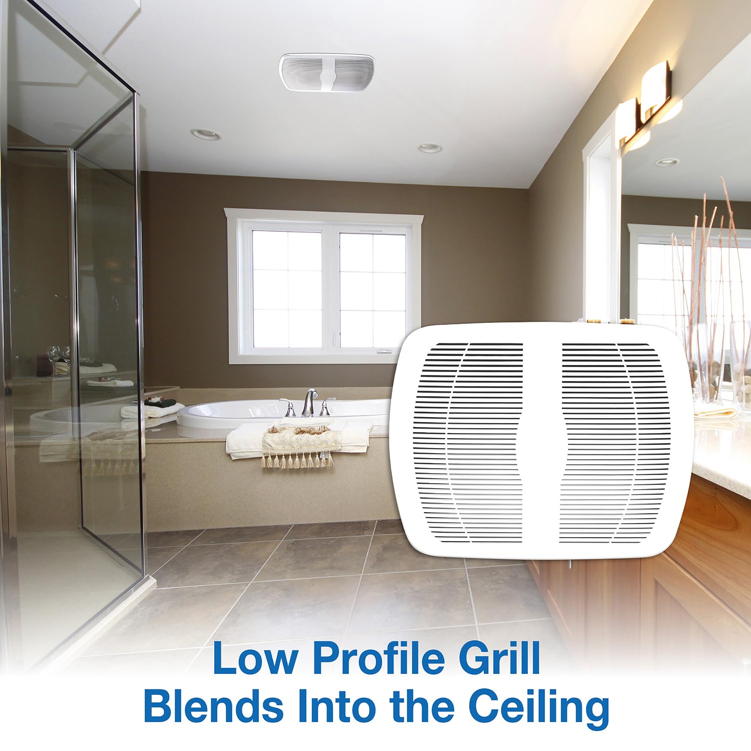 Energy Star Certified Air King AK80 80-CFM Ultra Quiet Bathroom Exhaust Fan - Perfect for Bathrooms, Laundry Rooms & Small Kitchens