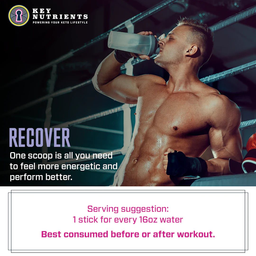 Electrolyte Recovery Plus Powder Travel Packets - Hydration Boost for Athletes & Travelers - Perfect for Workouts, Hiking & Post-Workout Recovery