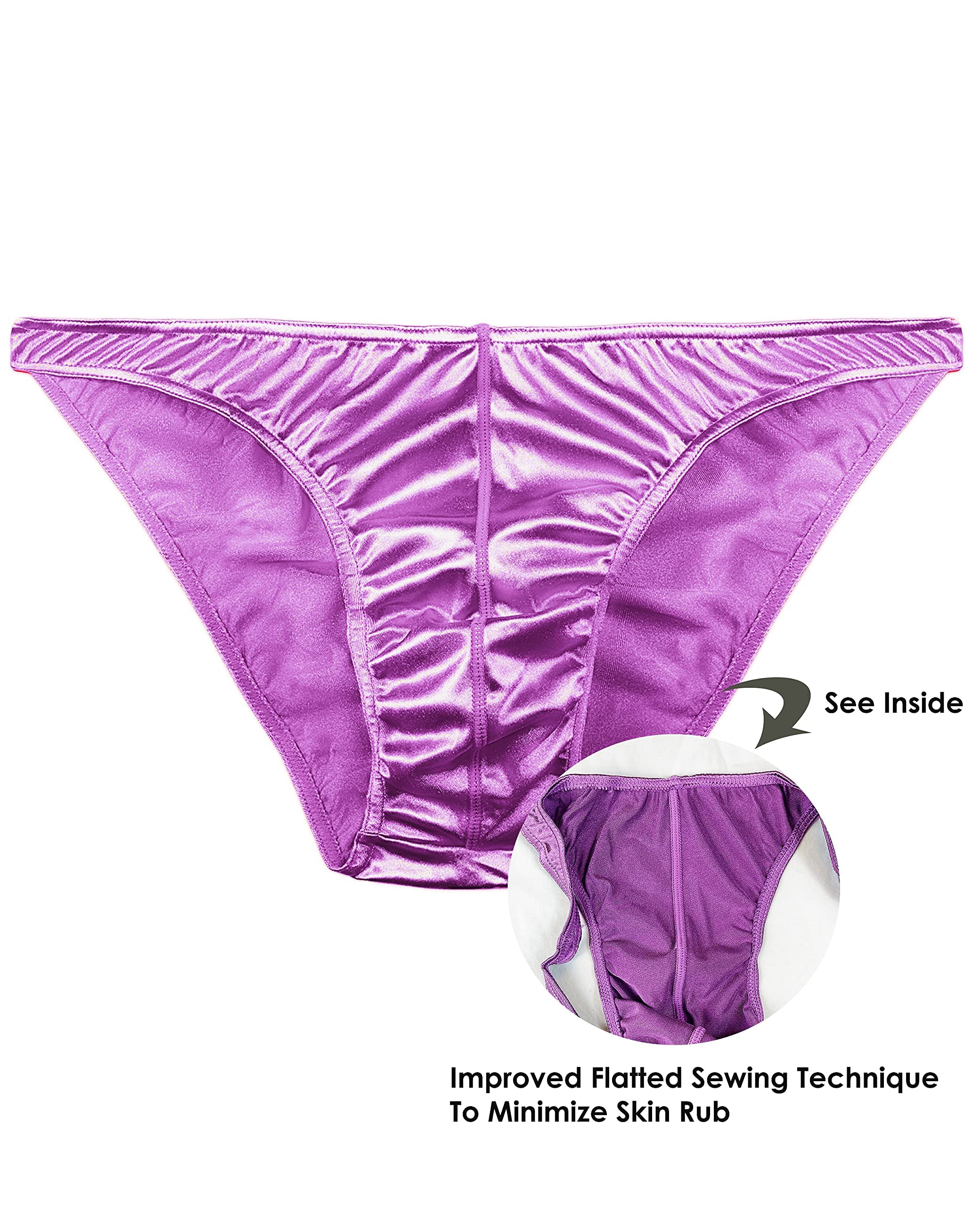 Silky Men's Satin Bikini Briefs - Small to 3XL - Multi-Pack for Comfort & Style