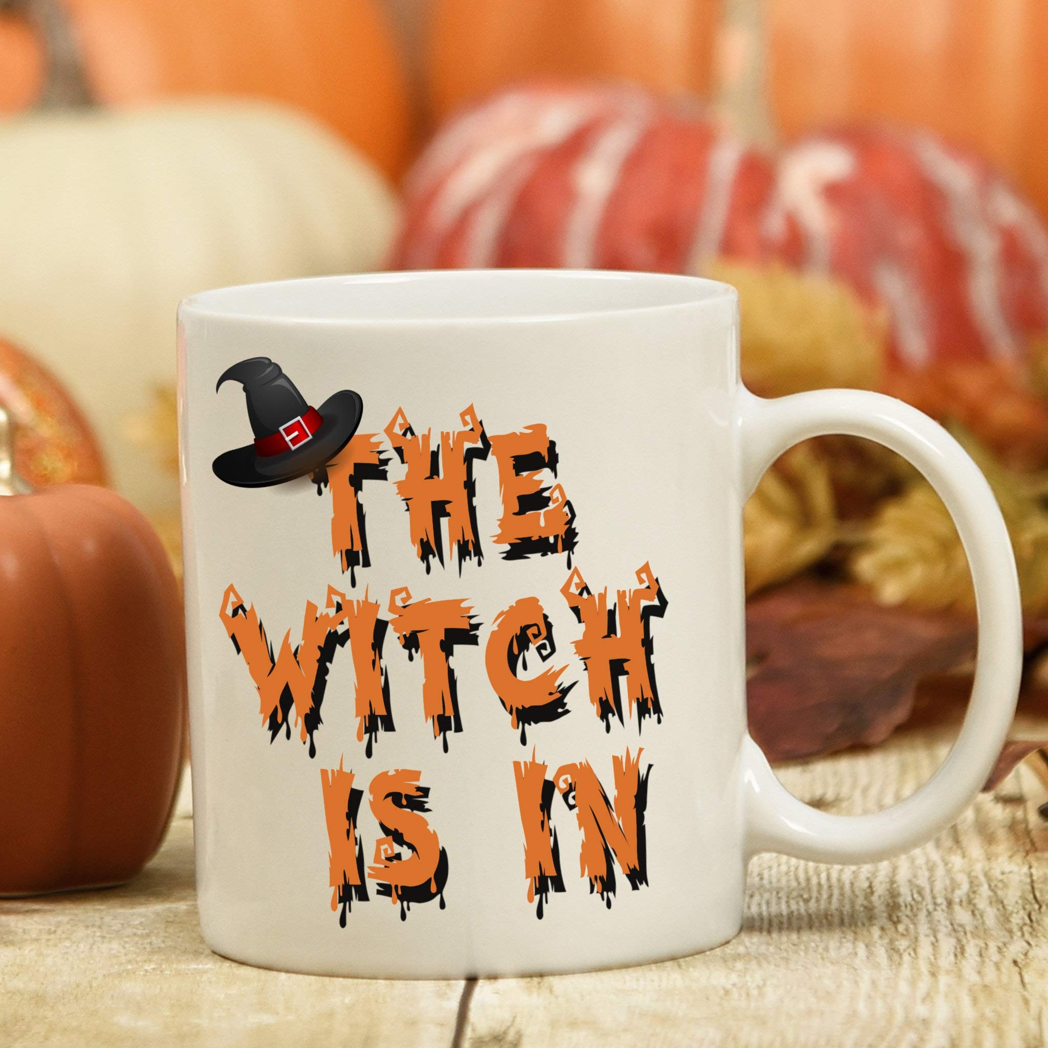 SUPERP The Witch Is In 11 Oz Coffee Mug - Halloween Witch Mug, Fall & Halloween Gifts, Perfect for Pumpkin Spice Lattes & Cozy Autumn Mornings