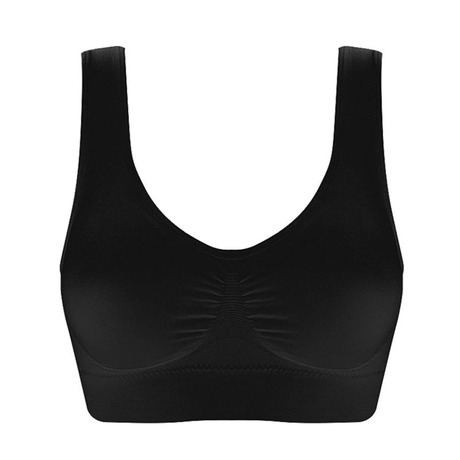 Wirefree Bras for Women - Plus Size Strapless Bandeau Bra with Removable Padding, Stretchy & Comfortable for Everyday Wear, Yoga, and Lounge