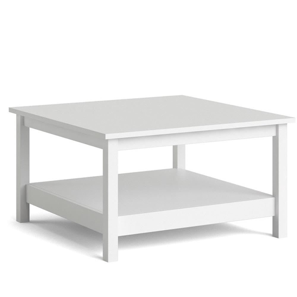 Tvilum White Madrid Coffee Table - Modern Scandinavian Design for Living Room, Lounge & Office - Durable & Stylish Home Decor
