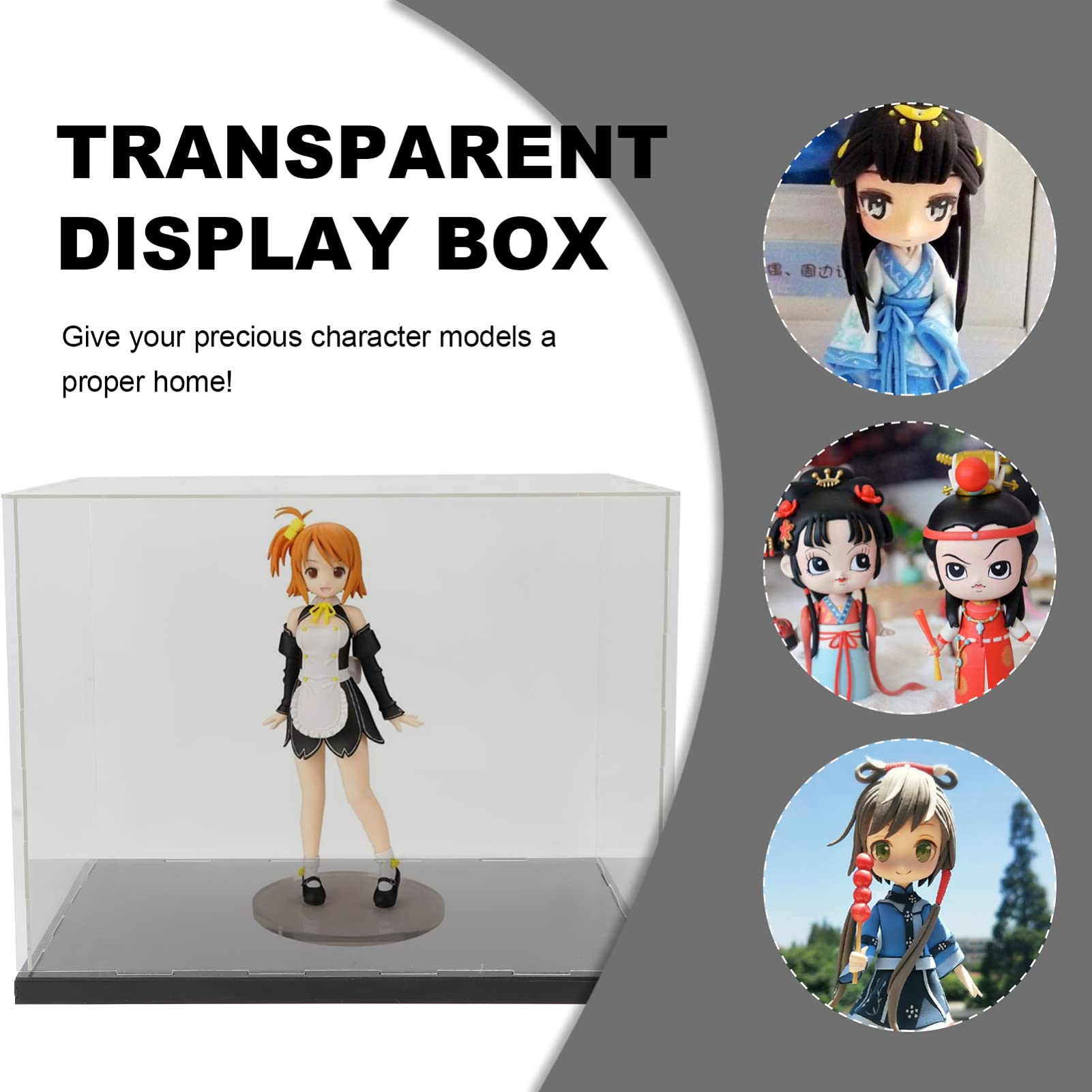 1pc Clear Acrylic Display Case - Glass Doll, Baseball, Terrarium & Model Showcase with Cover | Desktop Storage Box for Collectibles & Home Decor
