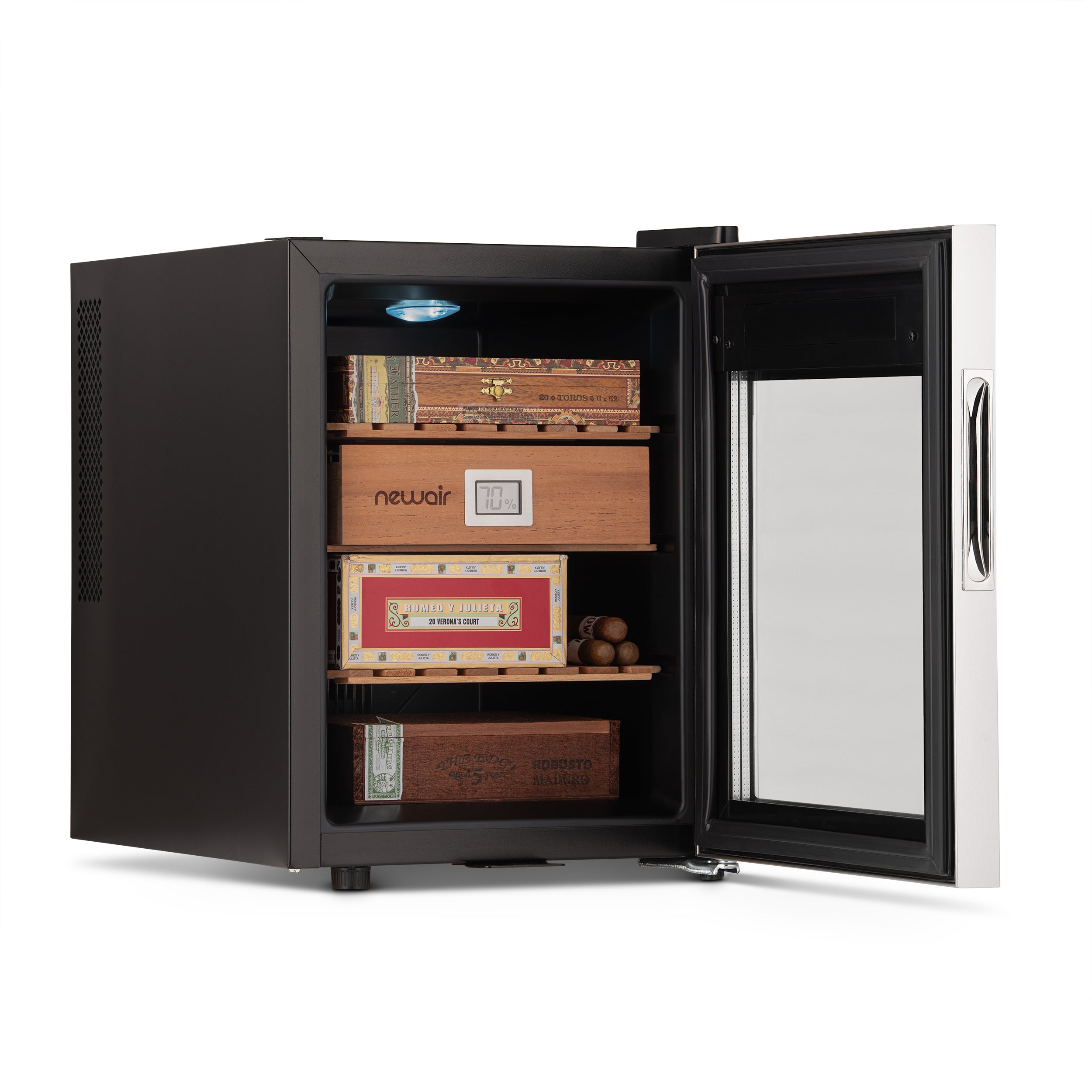 Newair® 250-Count Electric Cigar Humidor - Digital Temperature & Humidity Control for Premium Cigar Storage | Perfect for Home, Office, or Man Cave