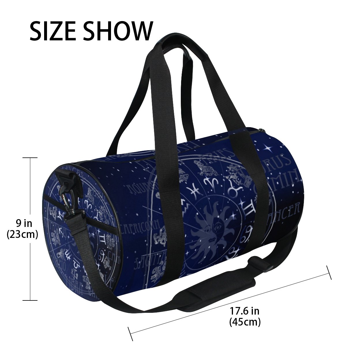 Vintage Zodiac Constellation Duffel Bag for Women - Travel, Gym, Sports, Yoga & Weekend Getaways | Cooper Girl Fashion Backpack