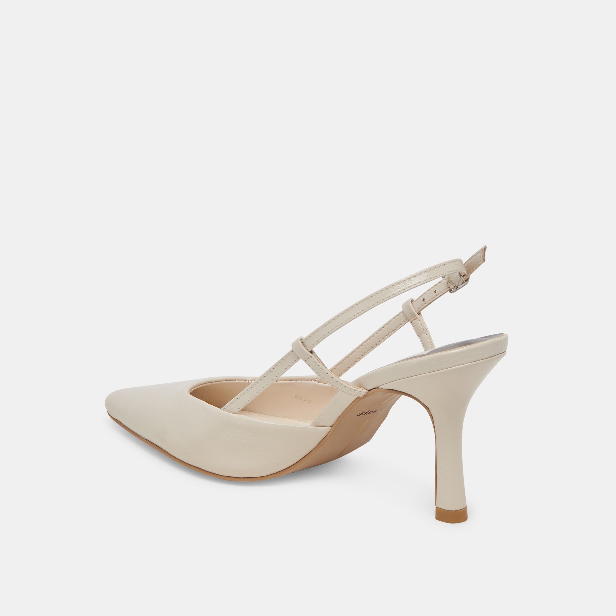 KIM HEELS IVORY CRINKLE PATENT - Elegant Women's High Heel Sandals for Weddings, Parties & Special Occasions