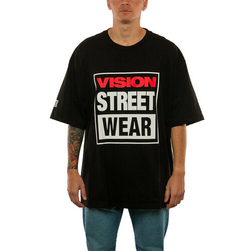 Remera Vision Long Fit Classic Black T-Shirt for Men - Comfortable Slim Fit Casual Wear for Everyday Outfits and Layering