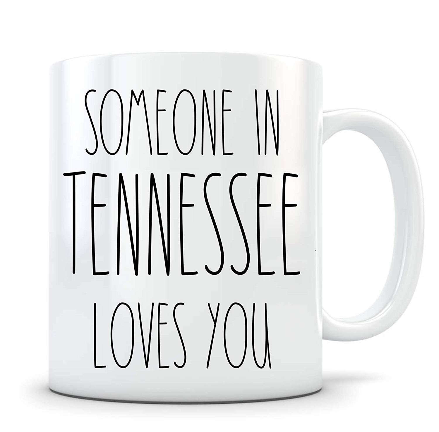 Funny Tennessee Coffee Mug - 11oz Ceramic Cup with 'Missing You' & 'Someone in TN Loves You' Message - Perfect Gift for Him, Her & Long Distance Relationships - Ideal for Coffee, Tea & Hot Drinks at Home or Office