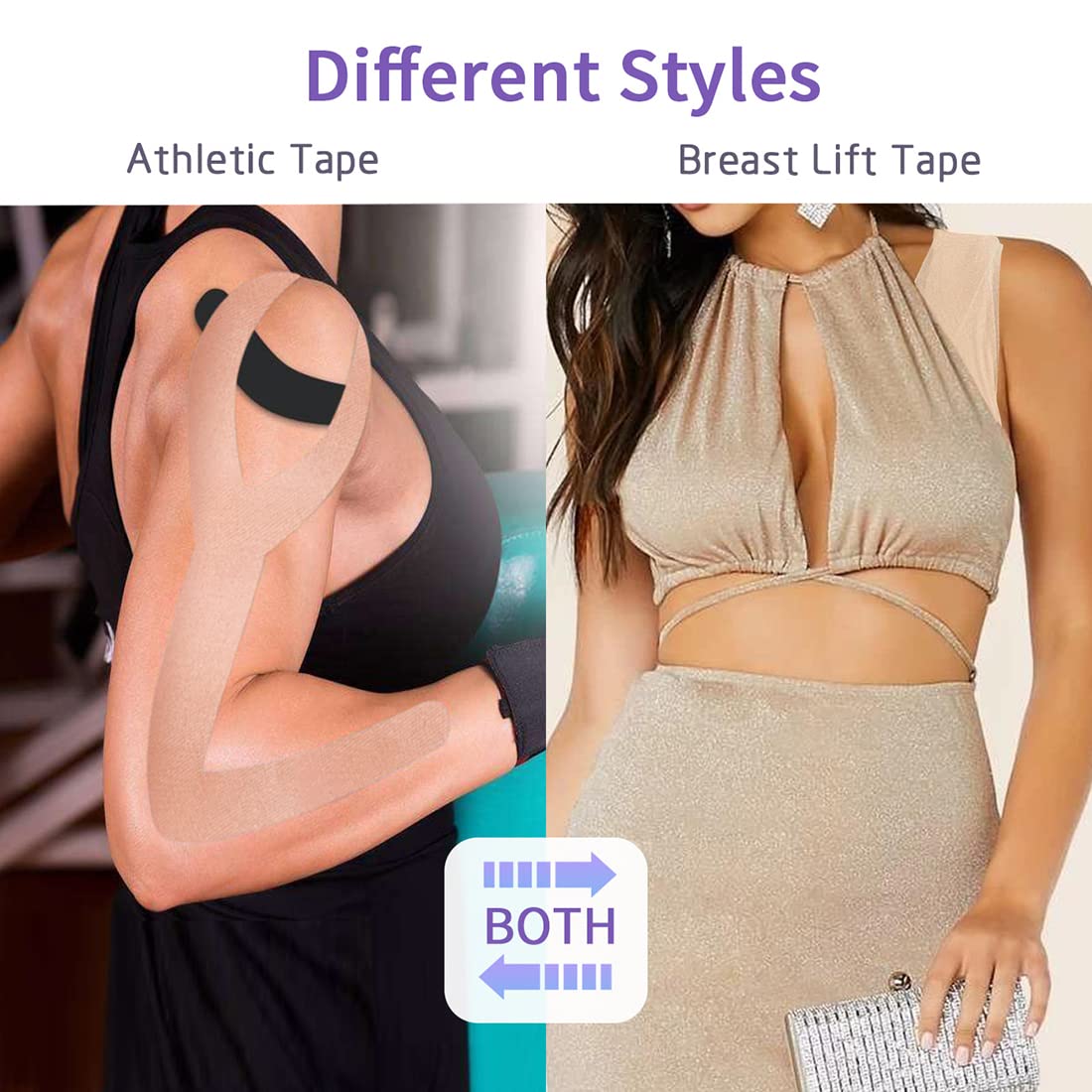 Laneco Boob Tape Breast Lift Tape for A-E Cup - Invisible Body Tape for Sports & Work - Breathable Push Up Tape in Beige | Perfect for Gym, Running, Yoga & Everyday Support