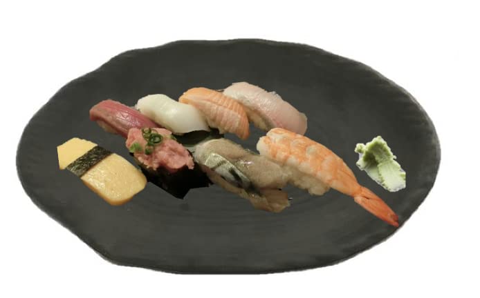 Premium Melamine Oval Plates for Sushi, Sashimi & Appetizers - 10