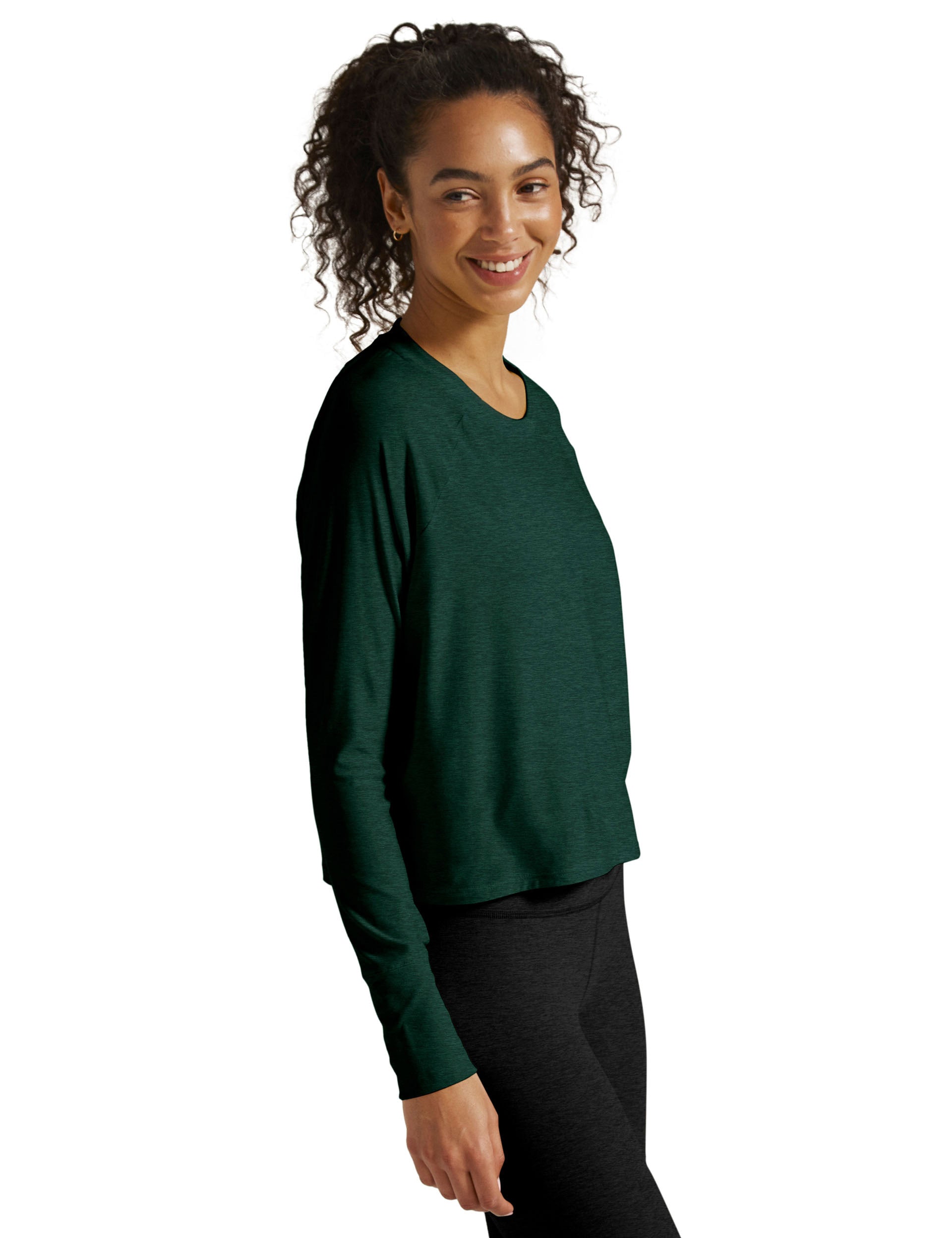 Featherweight Daydreamer Pullover - Soft Lightweight Sweatshirt for Women in Dark Spruce Green Heather | Perfect for Casual Wear, Lounge & Outdoor Activities