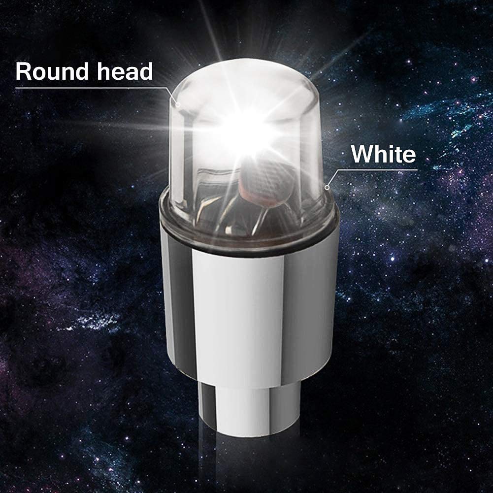 20Pcs LED Tire Valve Lights - Waterproof Flashing Wheel Lights for Cars, Bikes & Motorcycles - White LED Valve Caps for Night Riding & Safety (Perfect for Nighttime Cycling, Car Shows & Vehicle Customization)