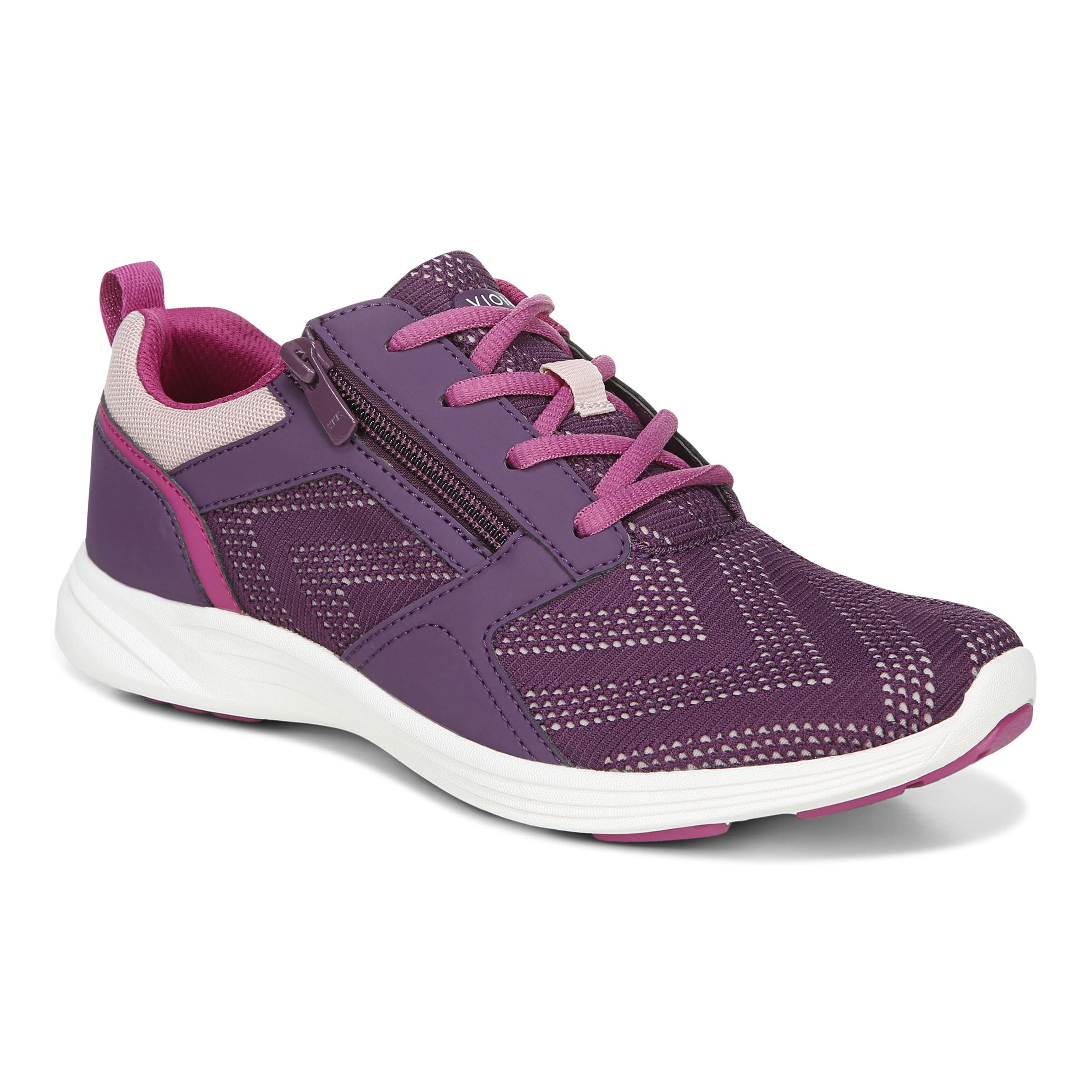 Vionic Women's Agile Lyla Comfortable Walking Sneakers - Orthotic Arch Support Shoes with Three-Zone Comfort Technology for Plantar Fasciitis Relief | Perfect for Work, Travel & Everyday Wear