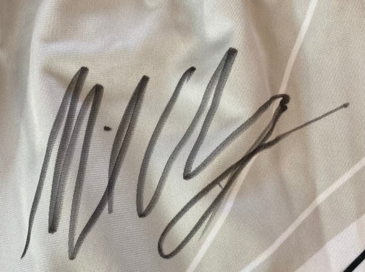 Michael Chandler Autographed White MMA Fight Shorts - Authentic Signed Collectible for UFC Fans - Perfect for Memorabilia Displays & Sports Gifts