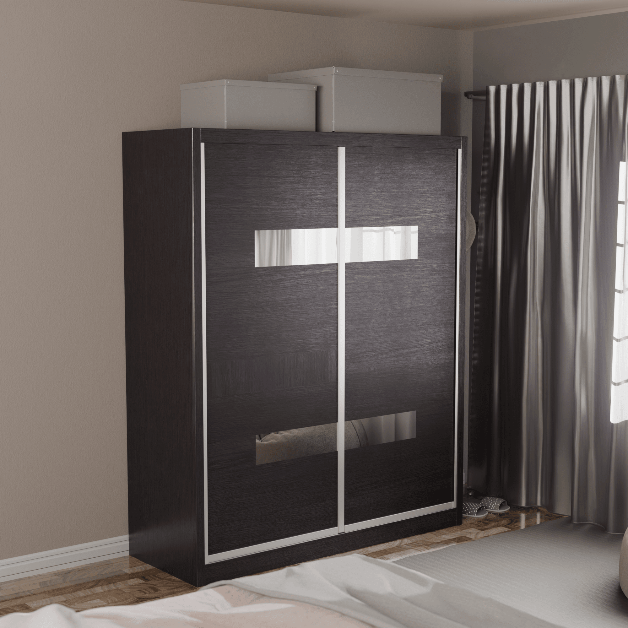 Micasa Modular Wardrobe W02 - Customizable Closet Organizer System for Bedroom & Walk-in Closets | Space-Saving Storage Solution with Adjustable Shelves & Hanging Rods | Perfect for Home Organization & Small Spaces