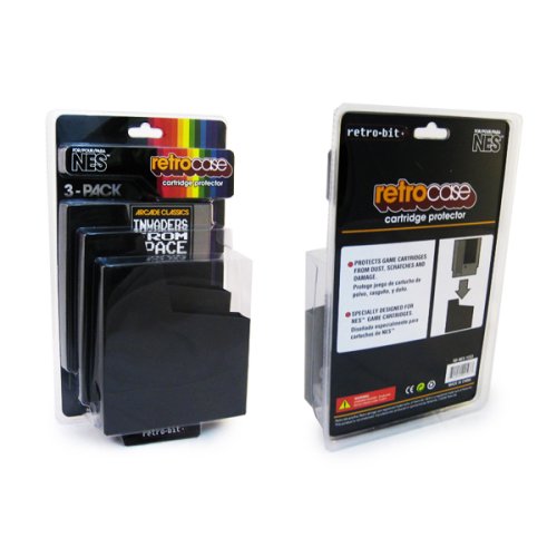 Retrobit NES 3 Pack Retro Case Cartridge Protectors - Durable NES Game Storage for Collectors & Retro Gaming Enthusiasts