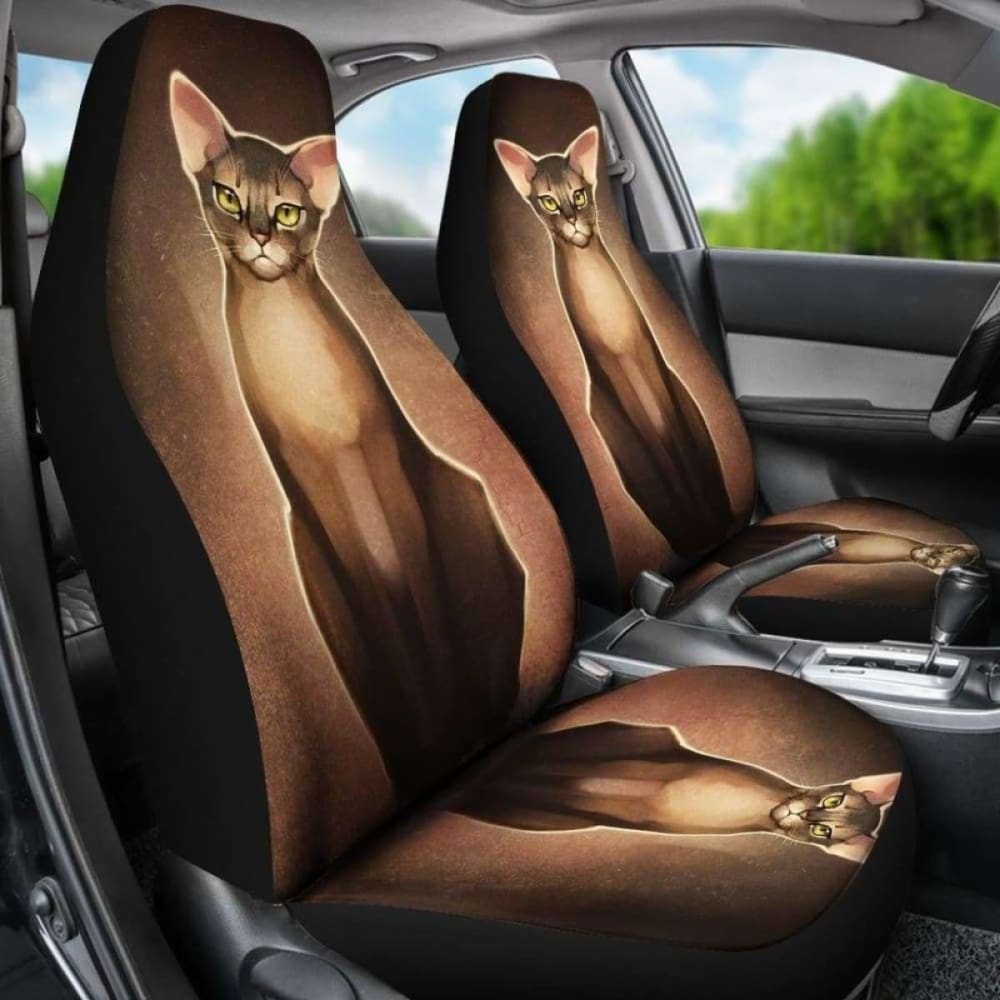 Premium Abyssinian Car Seat Covers - Universal Fit for Cars, Trucks & SUVs - Durable & Stylish Protection for Your Vehicle - Perfect for Road Trips, Daily Commutes & Pet Owners
