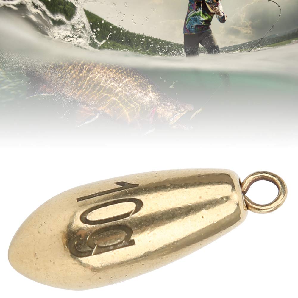 BTIHCEUOT 10PCS Anti-Aging Gold Rotating Fishing Weights Sinkers - Premium Fishing Tackle Equipment for Sea & Freshwater Fishing | Ideal for Bass, Trout & Saltwater Anglers