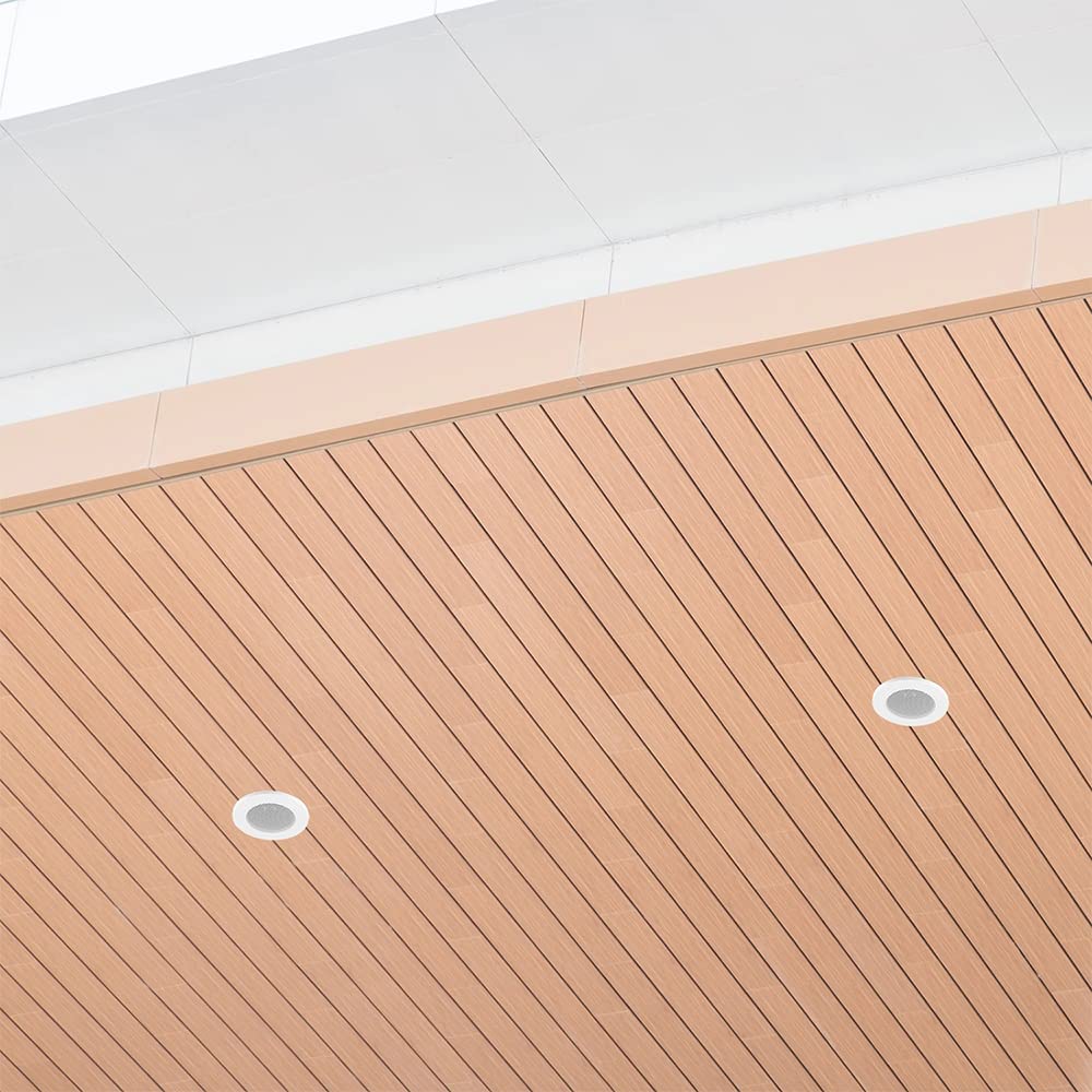 PD CSBA3L Compact Bluetooth Ceiling Speaker System with PD BTW30 Wall Amplifier - 3-Inch Small Ceiling Speakers, Stereo Audio Kit for Home & Office - FM/USB, Easy Installation - Perfect for Kitchen, Bedroom, Office & Commercial Spaces