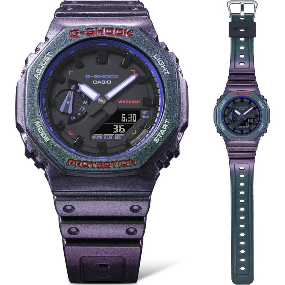 Casio G-Shock GA2100AH-6AD Digital Analog Watch - Shock Resistant, Waterproof, Military Style - Perfect for Outdoor Adventures, Sports & Daily Wear