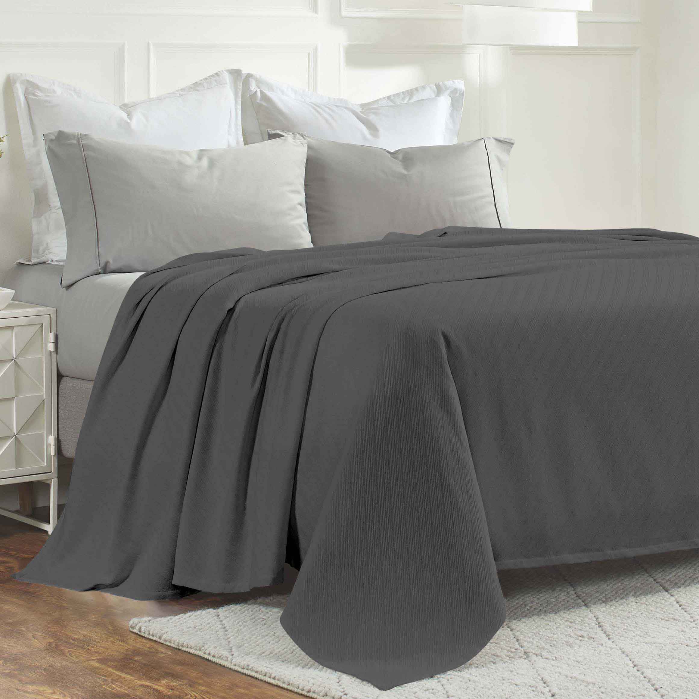Premium Milan Cotton Textured Striped Lightweight Woven Blanket - Soft & Breathable Throw for Sofa, Bed, Picnic & Outdoor Use
