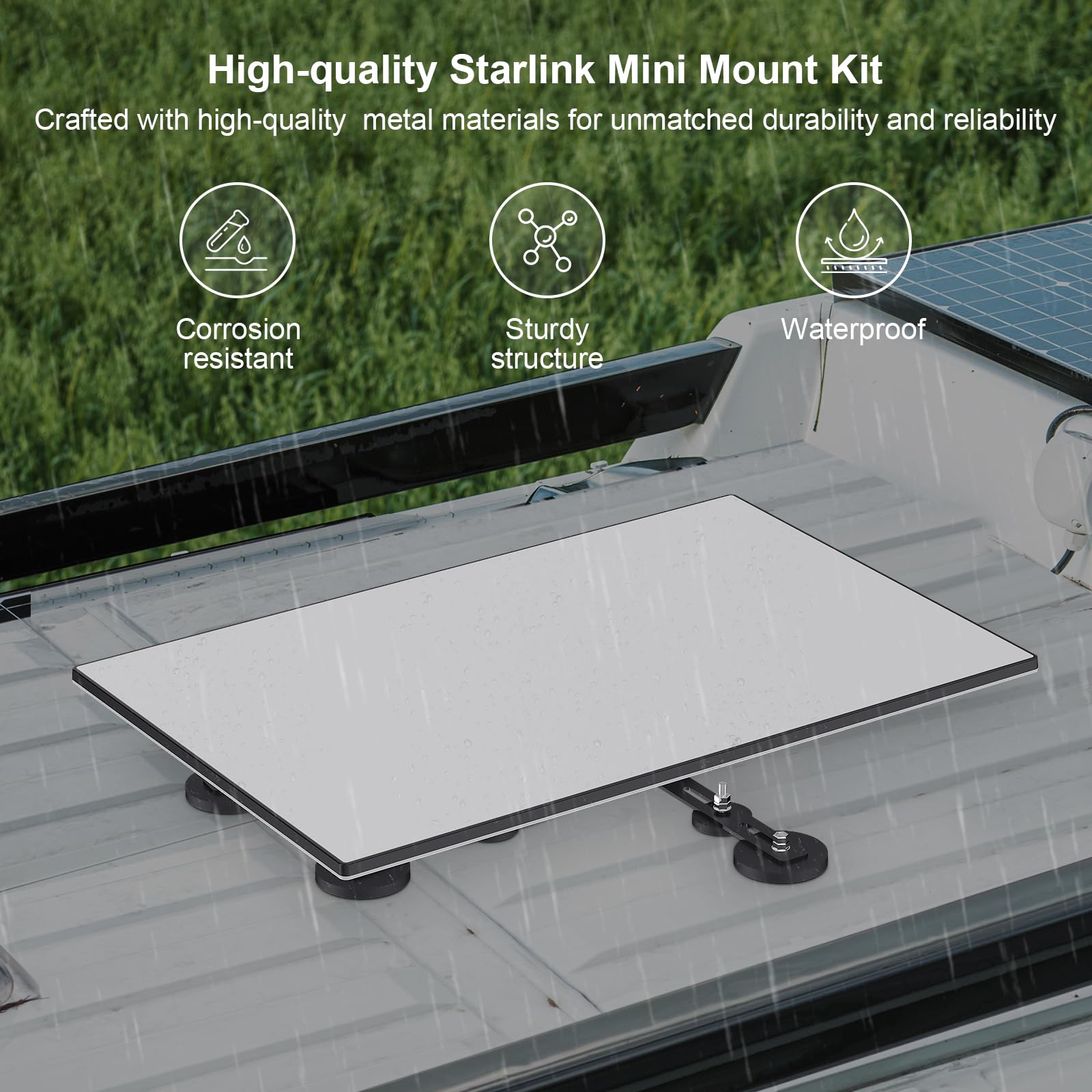 Starlink Mount Gen 3 - Adjustable Magnetic Roof Mounting Kit with 12 Magnetic Bases | Compatible with Starlink Standard & Enterprise Dishes | Perfect for RVs, Boats, Trucks & Off-Grid Adventures