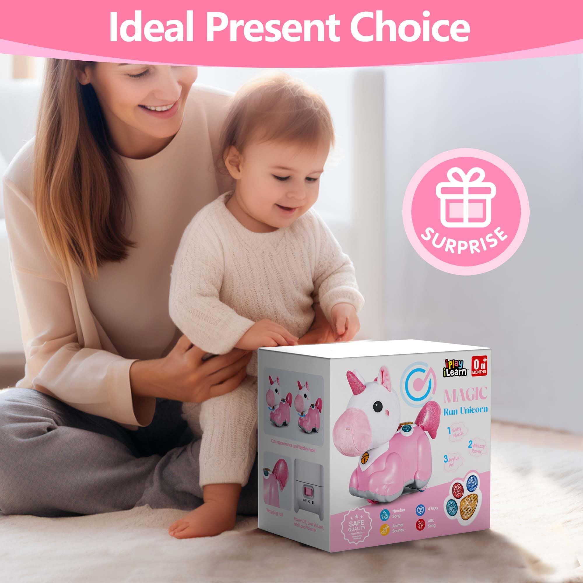 iPlay iLearn Baby Toys 6-12 Months - Musical Crawling Toys for Infants 9-12 Months, Light Up Sensory Developmental Toys for Babies 0-2 Years - Perfect for Tummy Time, First Birthday Gifts & Early Learning Playtime