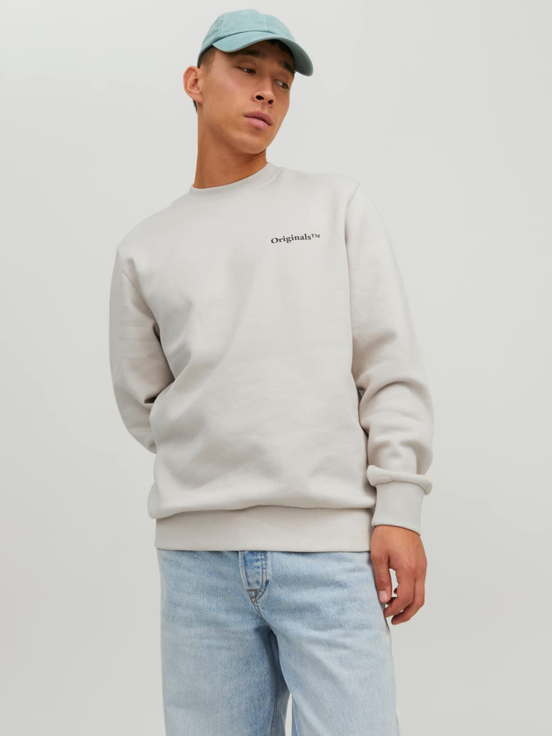 JACK & JONES Men's Jorearth Sweatshirt - Soft Cotton Crew Neck Pullover for Casual Wear | Perfect for Everyday Outfits, Lounge Wear & Street Style Fashion