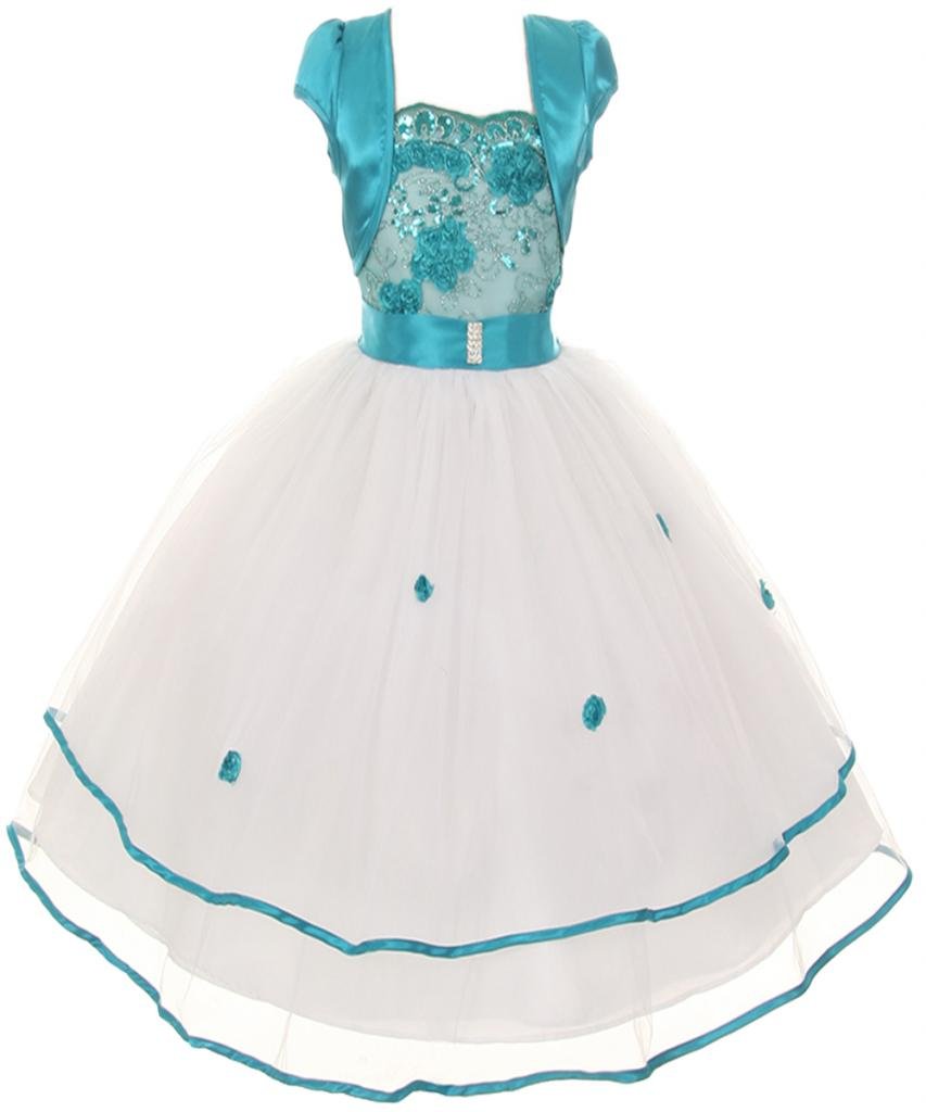 Elegant Lace Bolero with Floral Accent - Two-Tiered Tulle Top for Women | Perfect for Weddings, Parties & Special Occasions
