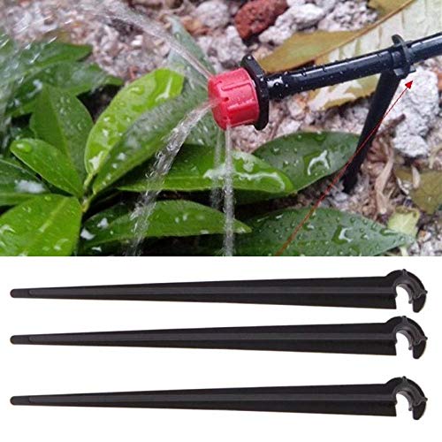 50-Piece Hook Fixed Stems Support Holder for 4/7 Drip Irrigation Water Hose - Garden Irrigation Watering Kits for Plants, Vegetables & Flowers - Perfect for Greenhouse, Raised Beds & Container Gardening