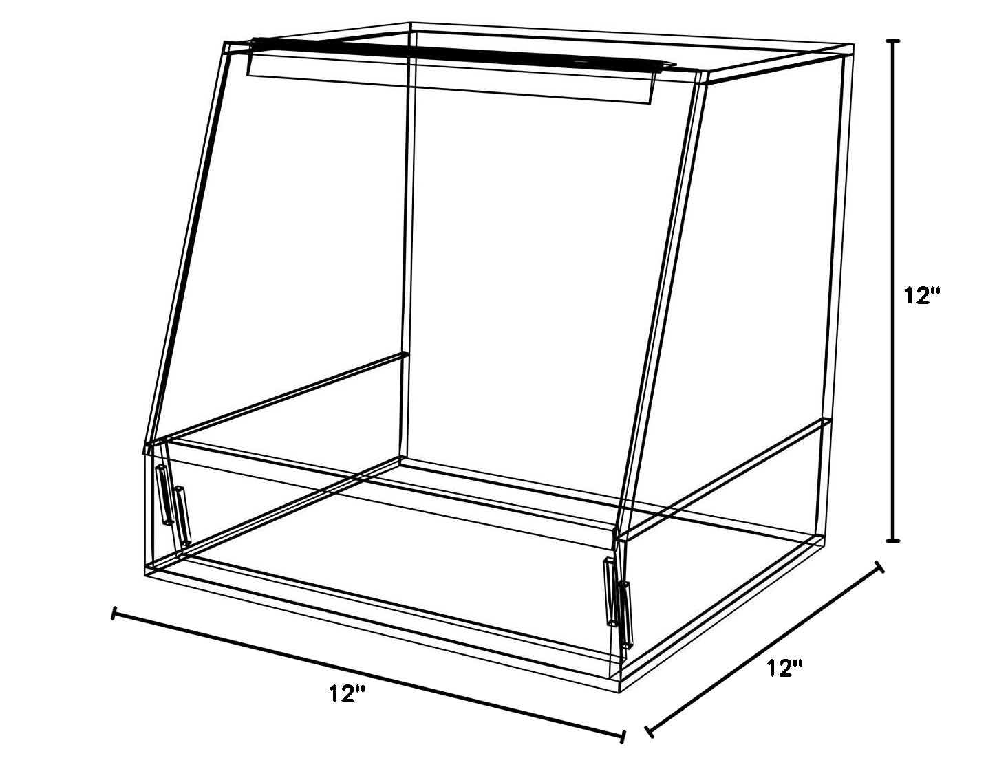 RCS Plastics Bulk Bread Storage Display Case - 1 Container for Deli, Convenience Stores & Bakeries | Perfect for Sandwiches, Pastries, Donuts & Bagels | Removable Crumb Cleanout | Commercial Kitchen & Retail Food Display Solution