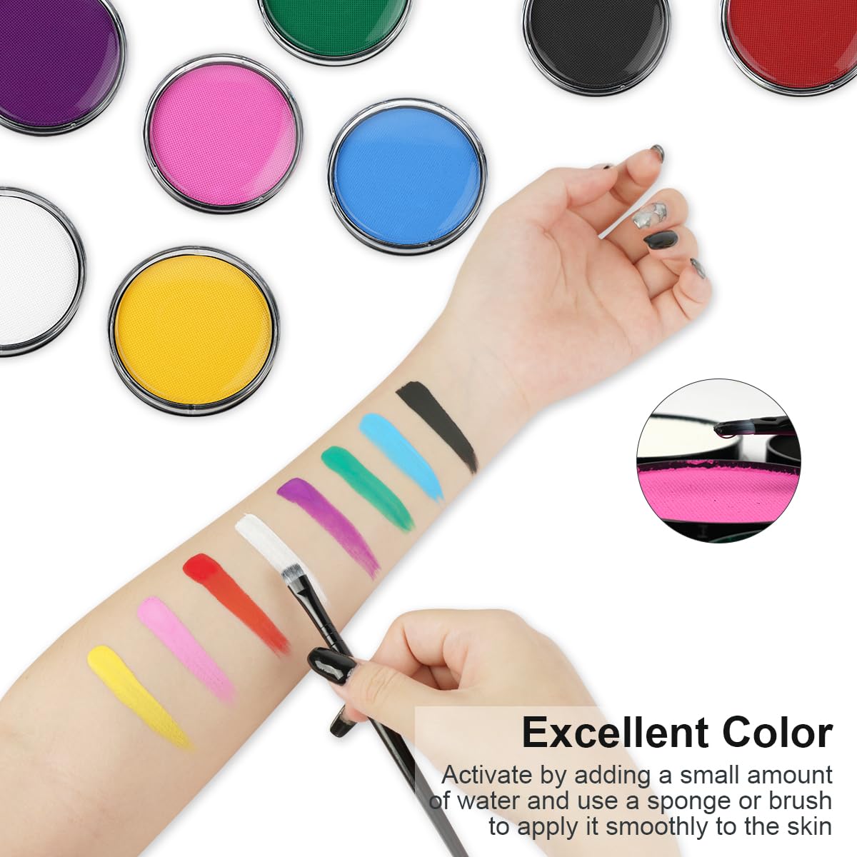 LOPHE Kids Face Paint Kit - 30g Hypoallergenic Face & Body Paint for Carnival, Halloween, Cosplay & Festivals - Safe Non-Toxic Makeup for Children's Face Painting & Costume Parties - Perfect for Birthday Celebrations & School Events