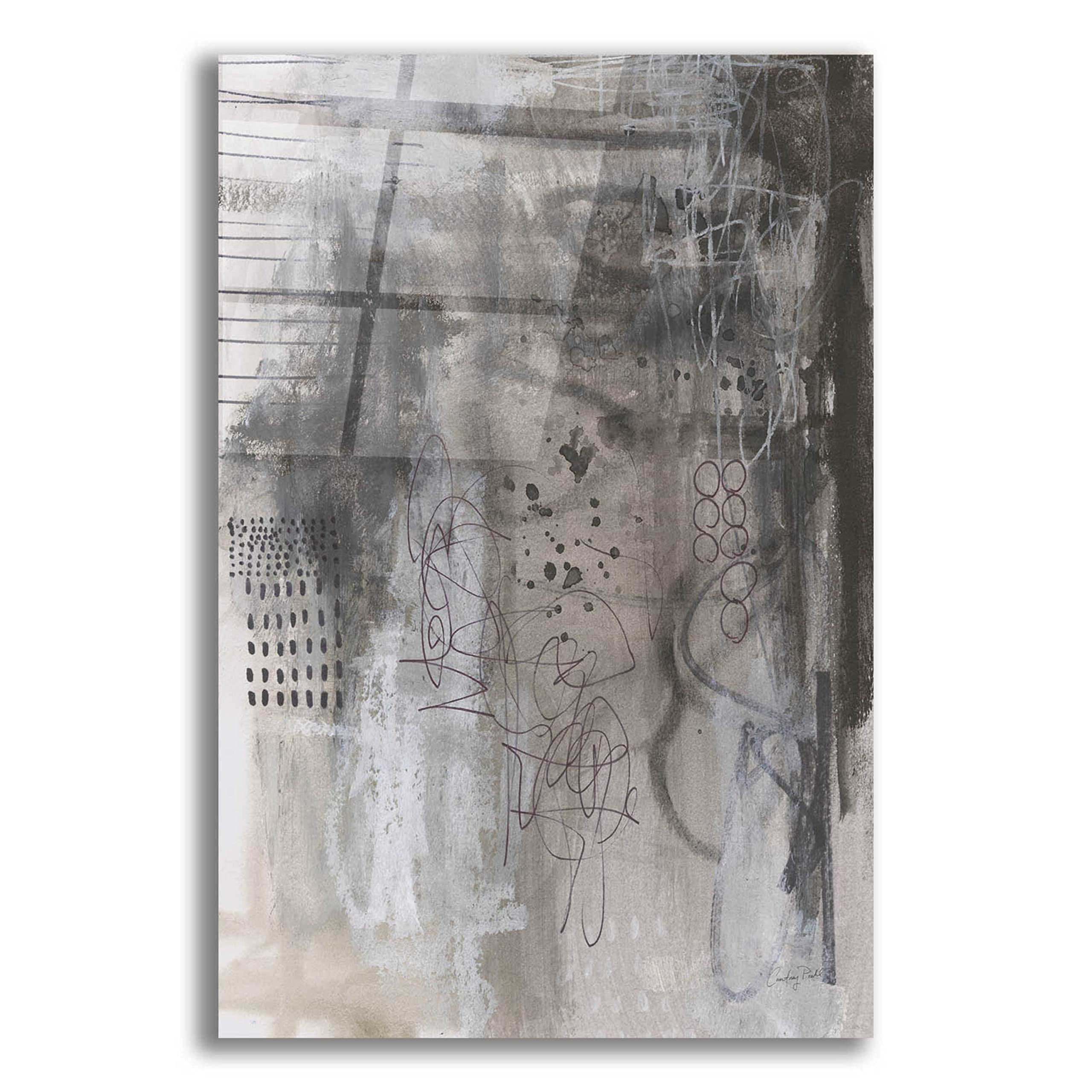 Gray Matter I by Courtney Prahl - Premium Acrylic Glass Wall Art 24x36 Inches - Modern Abstract Painting for Living Room, Bedroom & Office Decor
