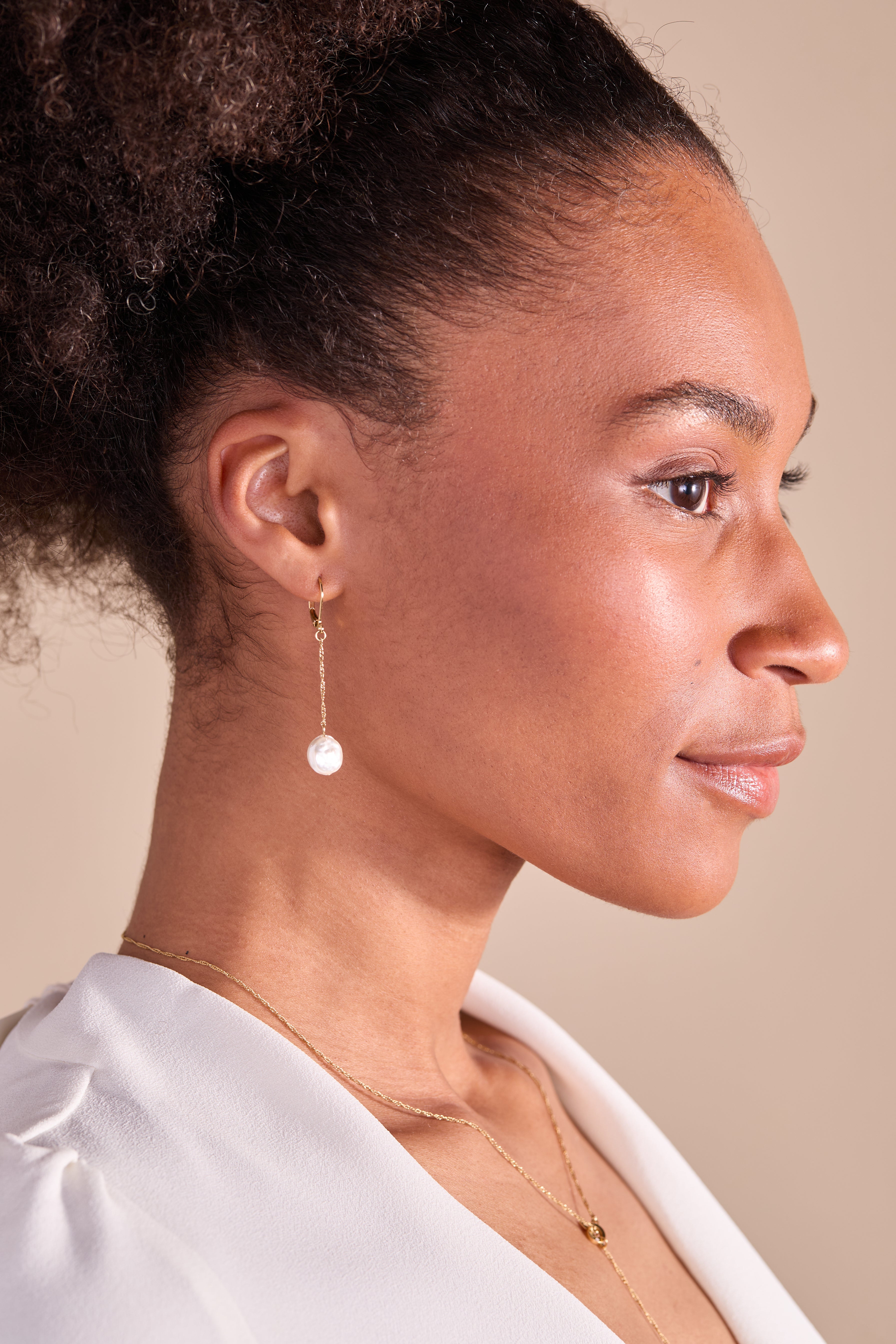 Elegant Coin Pearl Lever Back Earrings for Women – Perfect for Weddings, Parties & Everyday Wear