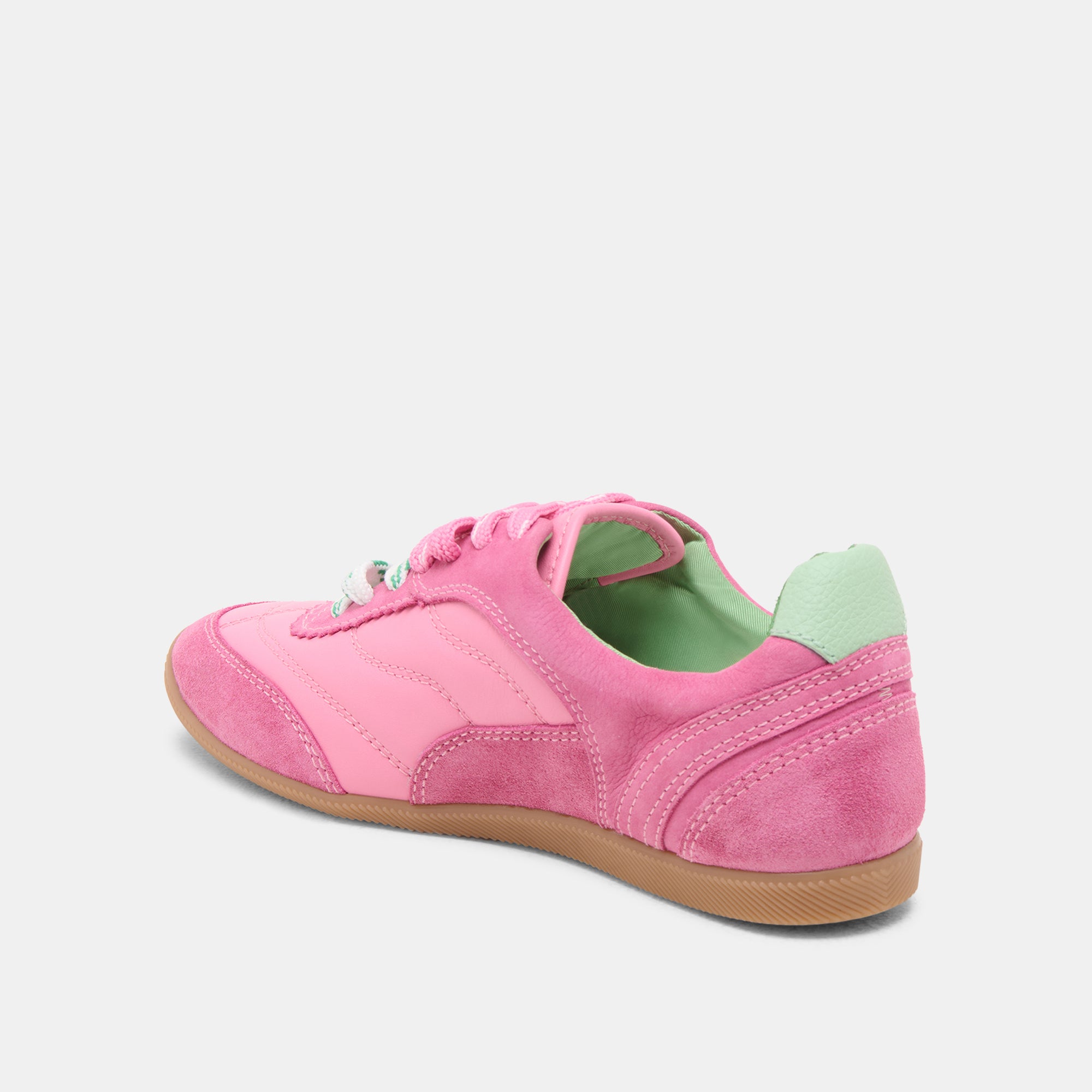 LAINI Women's Pink Multi-Color Leather Sneakers - Comfortable Casual Shoes for Walking, Running & Everyday Wear