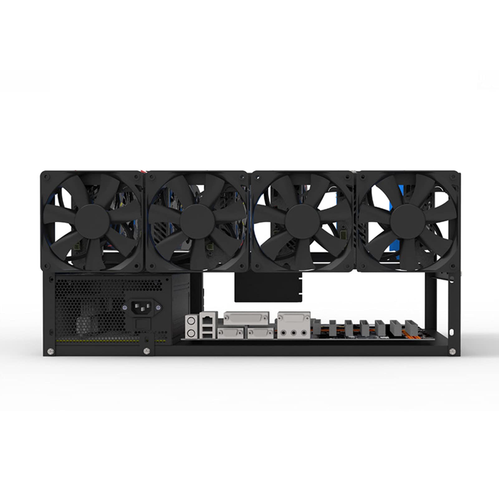 6-GPU Mining Rig Frame - Stackable Open Air Mining Case for Cryptocurrency, Durable Miner Computer Rack Chassis & Server Rack - Perfect for Ethereum, Bitcoin, Litecoin Mining Setup