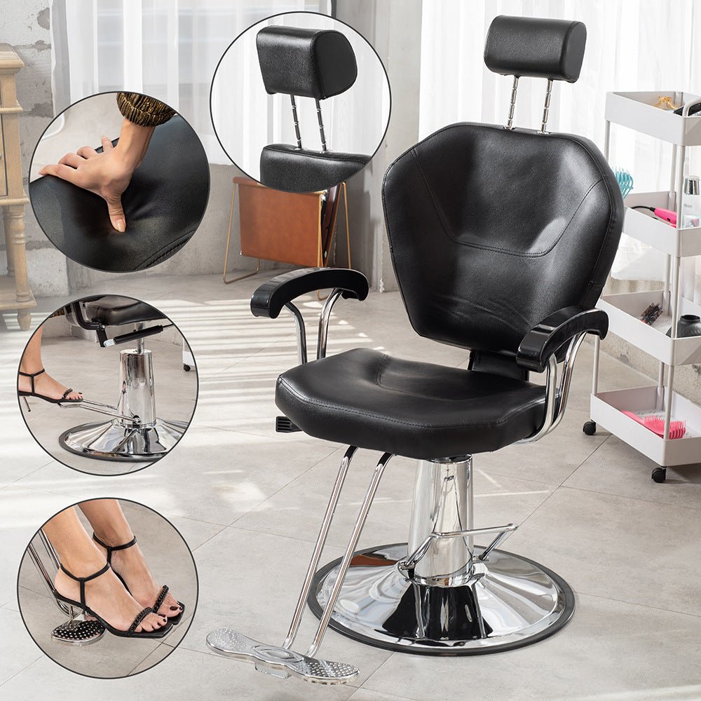 Premium Hydraulic Styling Chair for Salon & Barber Shop - Adjustable Height, 360° Swivel, All-Purpose Hairdressing Chair with Footrest - Perfect for Haircuts, Styling & Beauty Services