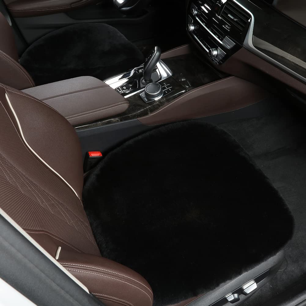 Genuine Sheepskin Car Seat Covers - 3PC Set for Cars, Trucks & SUVs - Comfort & Protection for Driving