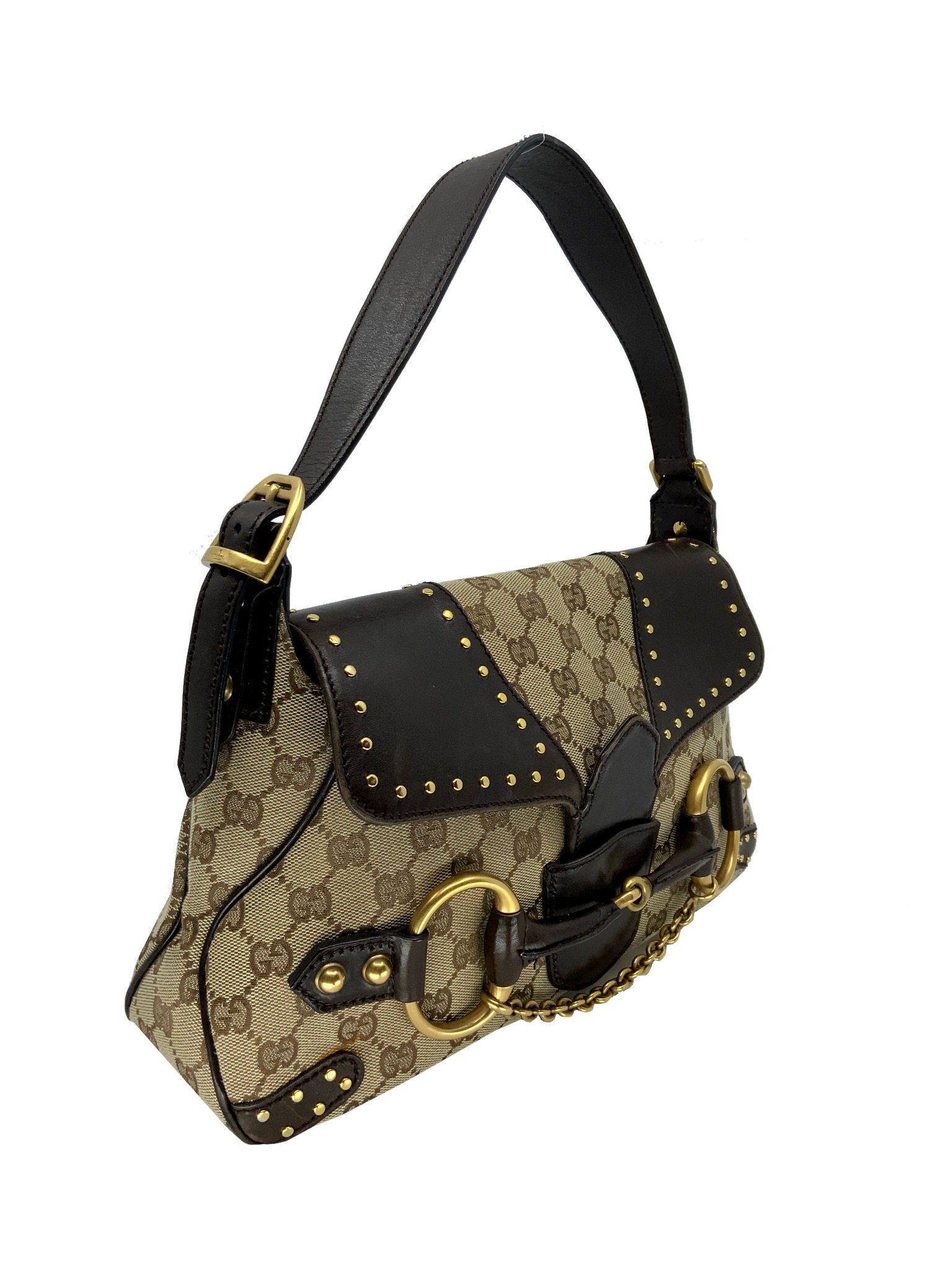 Gucci Monogram Horsebit Flap Bag - Luxury Crossbody Shoulder Bag for Women | Fashionable Designer Handbag for Parties, Work & Everyday Use