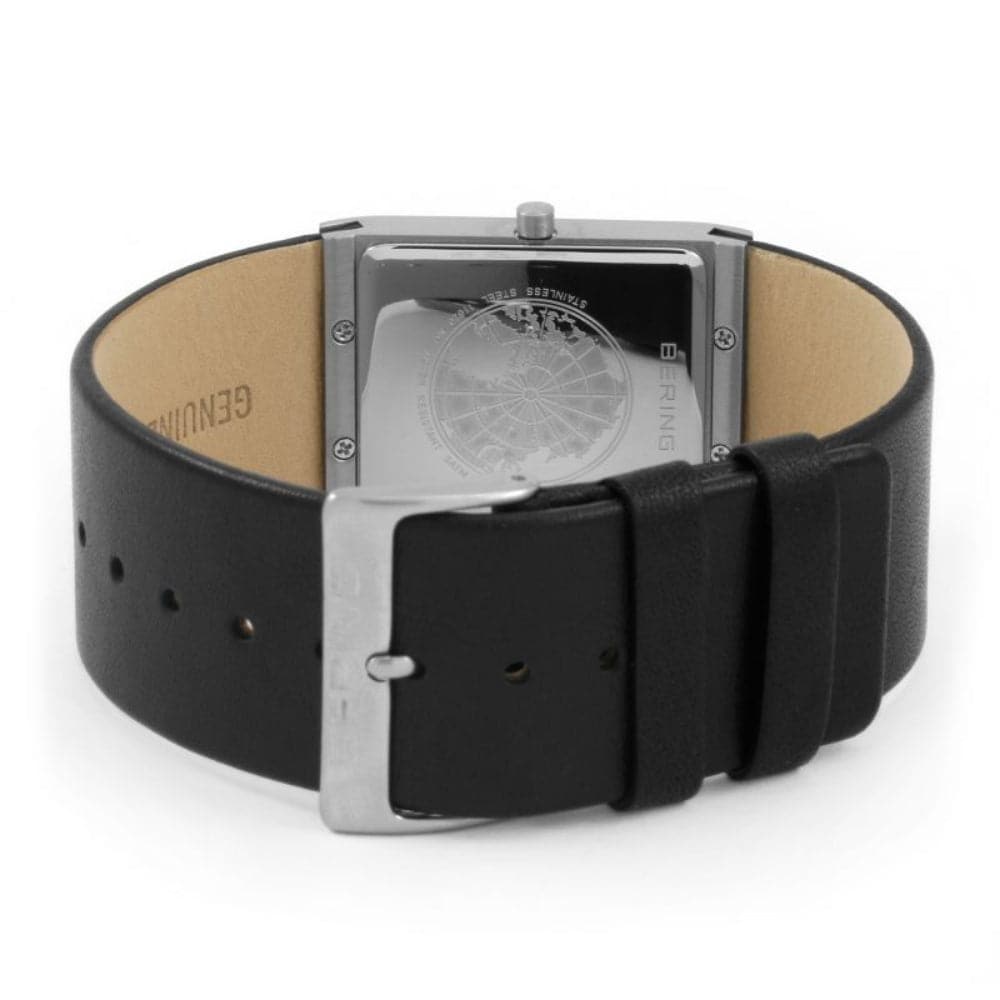 BERING 11620-404 Black Leather Strap Men's Watch - Stylish & Durable Timepiece for Business, Casual & Formal Occasions