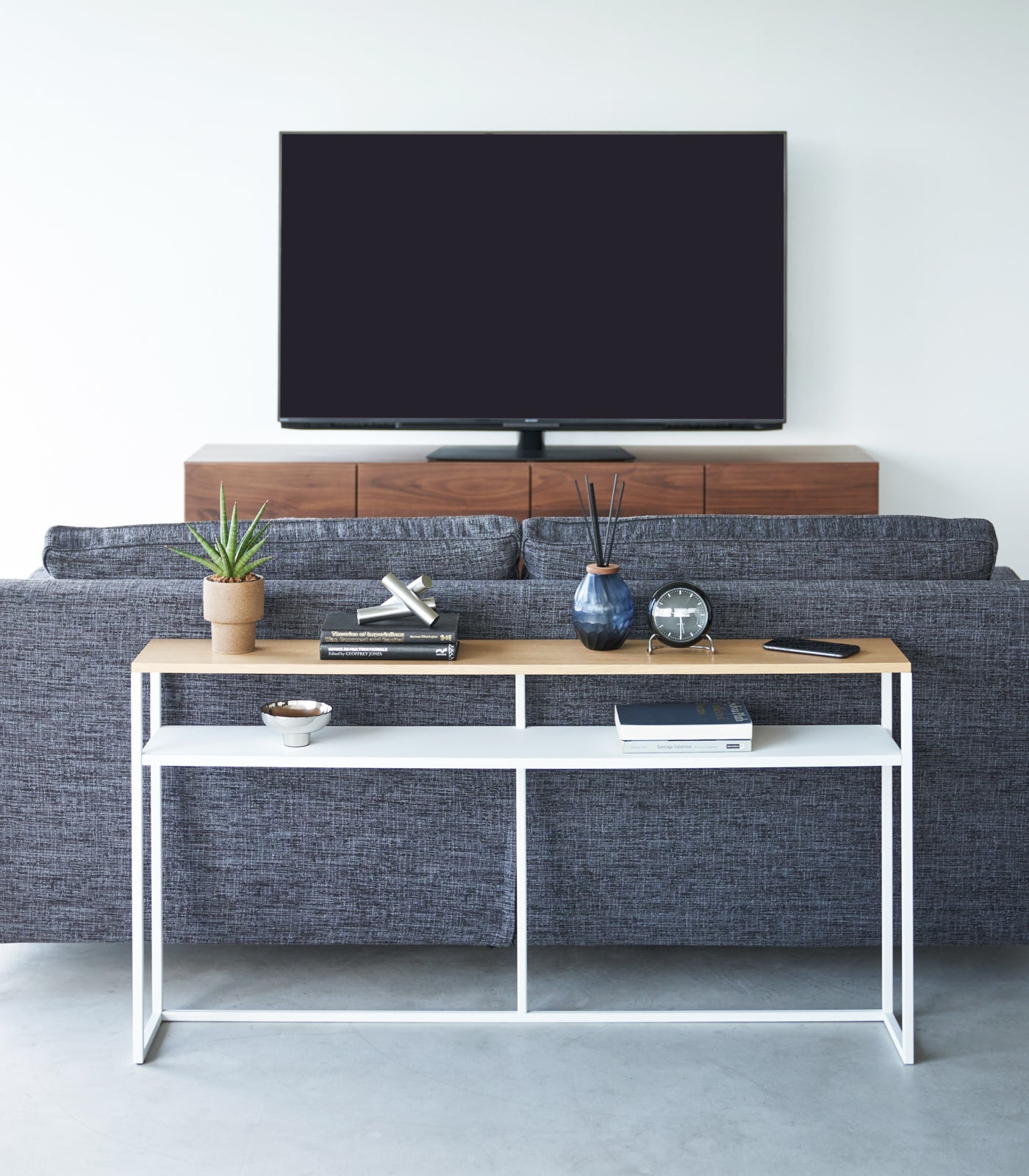 Modern Long Console Table - 2 Stylish Designs with Sturdy Steel Frame | Perfect for Entryway, Living Room & Hallway Decor