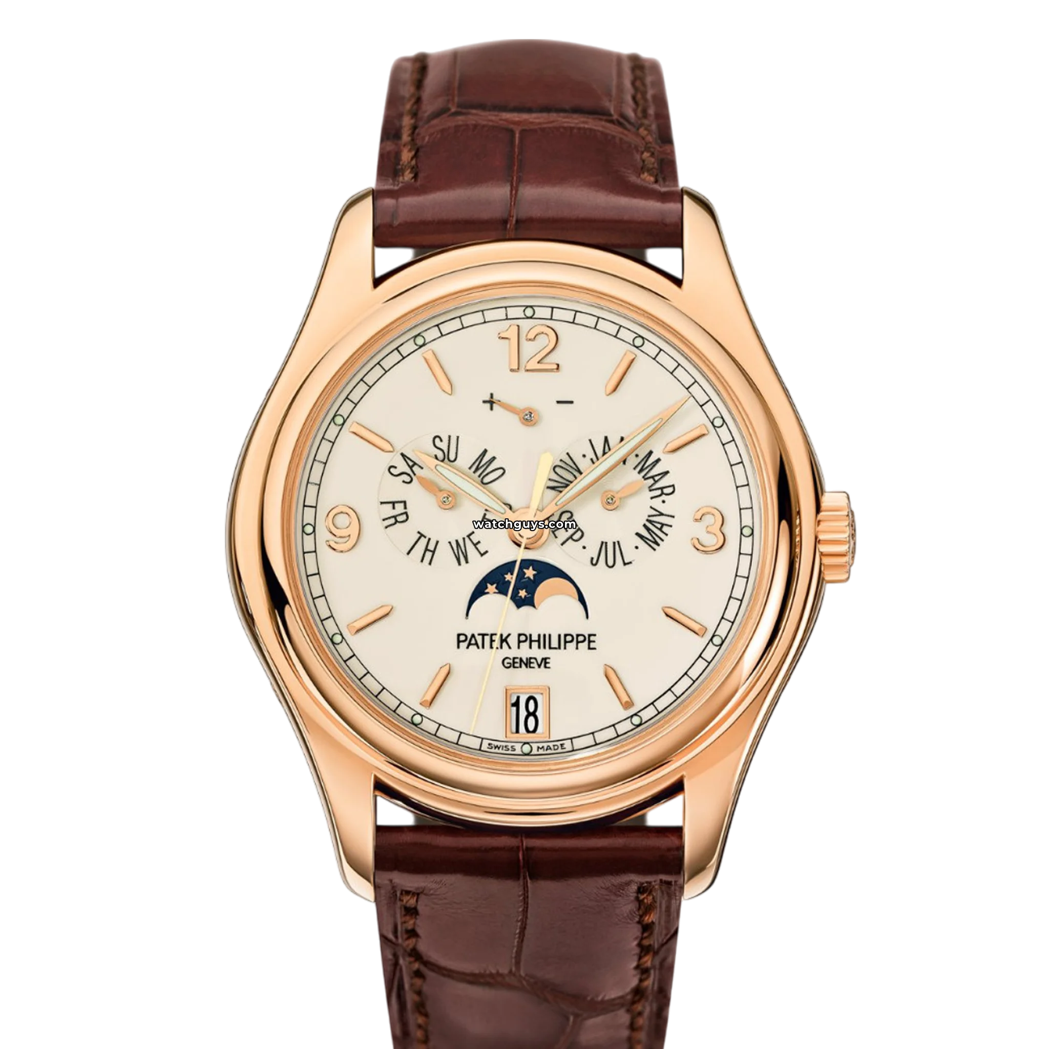 Patek Philippe Annual Calendar 5146R-001 Men's Luxury Watch - 18K Rose Gold, Moon Phase & Date Display - Perfect for Business Meetings & Formal Events
