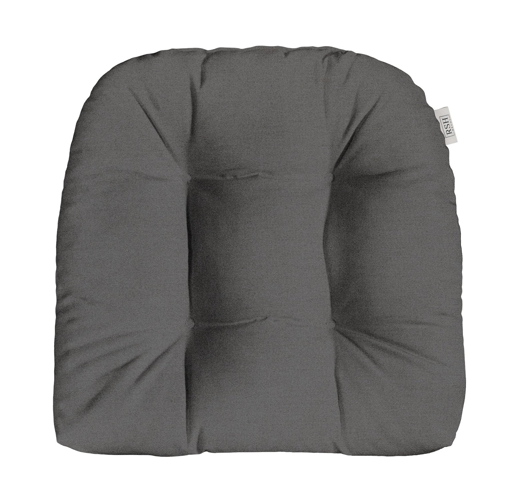 Sunbrella Cast Neutrals Tufted U-Shape Wicker Seat Cushion - Waterproof Outdoor Patio Furniture Cushion for Garden, Poolside & Deck Lounge Chairs