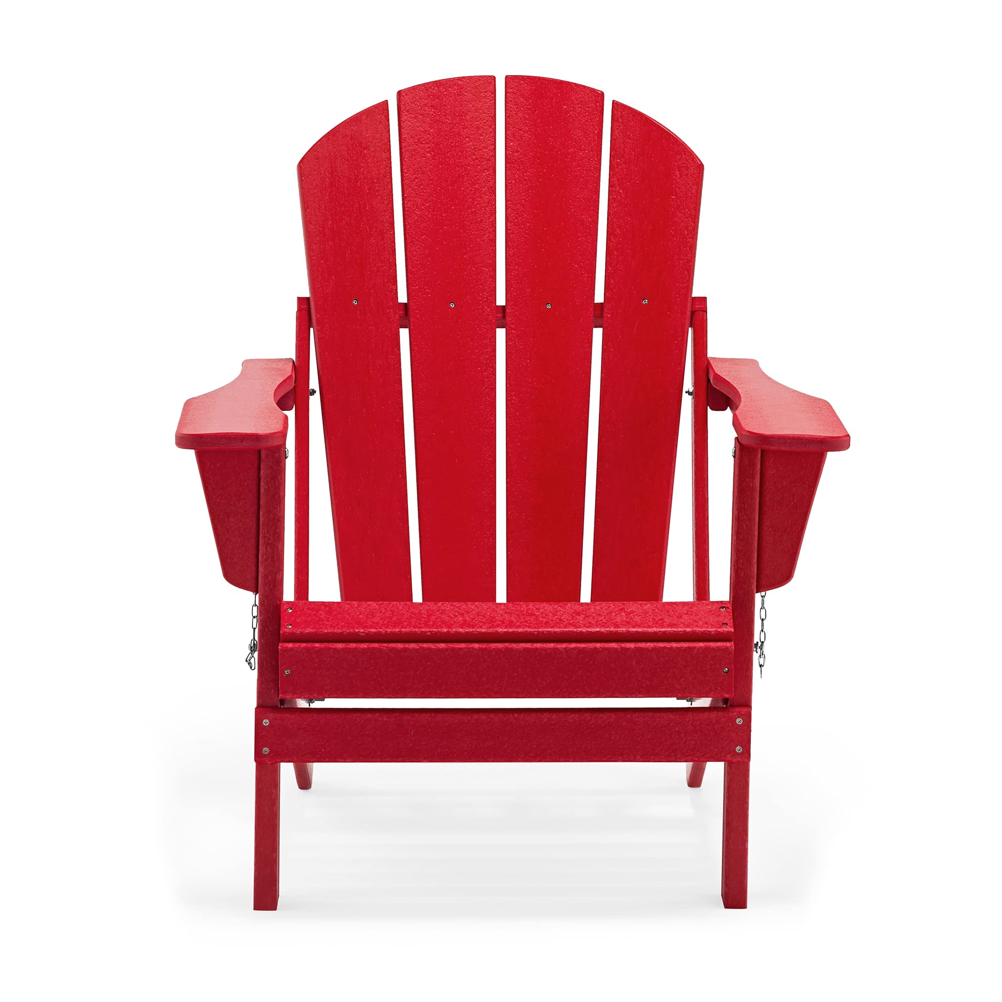 HDPE Adirondack Chair Set with Ottoman & Table - Outdoor Patio, Garden, Backyard