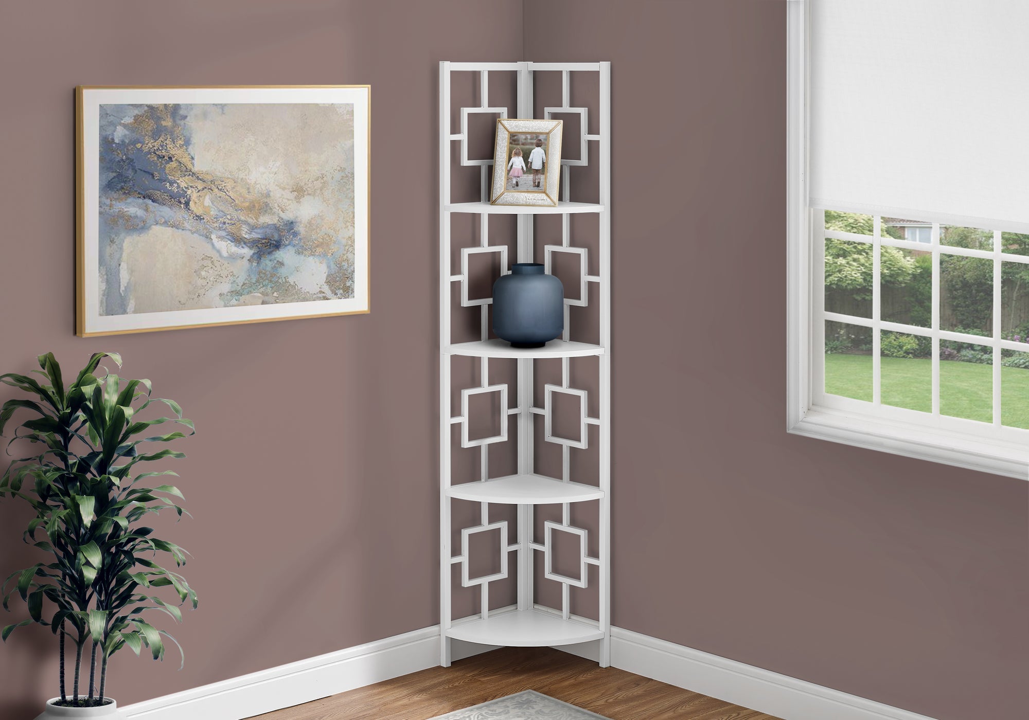 Modern White Bookcase 62