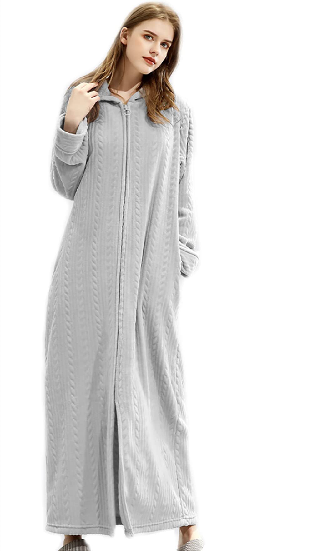 Cozy Fleece Loungewear Pajamas Set for Women & Men - Thick Warm Winter Sleepwear with Front Opening - Soft Furry Unisex Pajamas for Lounging, Sleeping & Relaxing at Home
