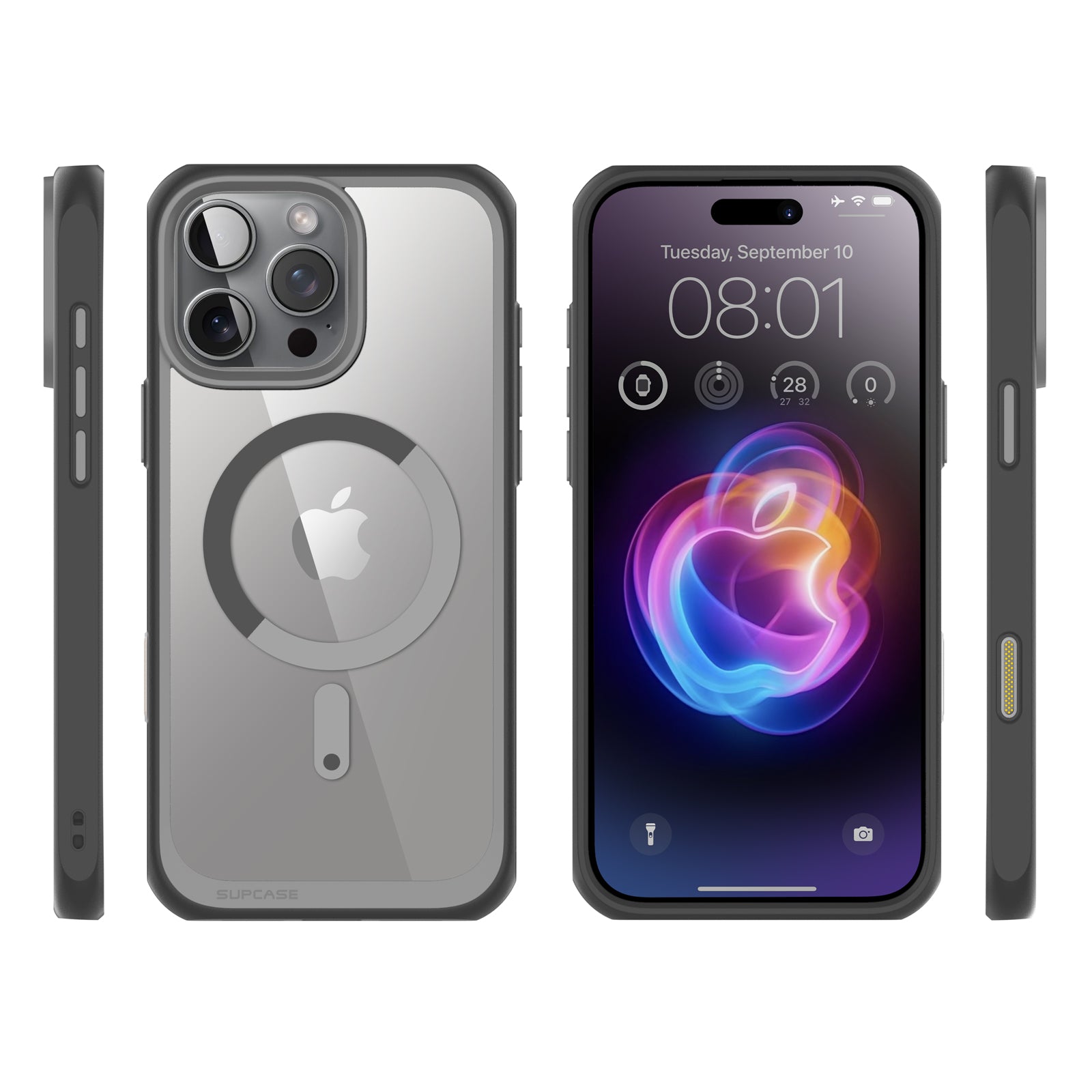 iPhone 16 Pro Case 6.3 Inch - Unicorn Beetle MAG Slim Clear Protective Cover with MagSafe & Camera Control Button | Shockproof & Scratch Resistant | Perfect for Work, Travel & Outdoor Activities (Gray)
