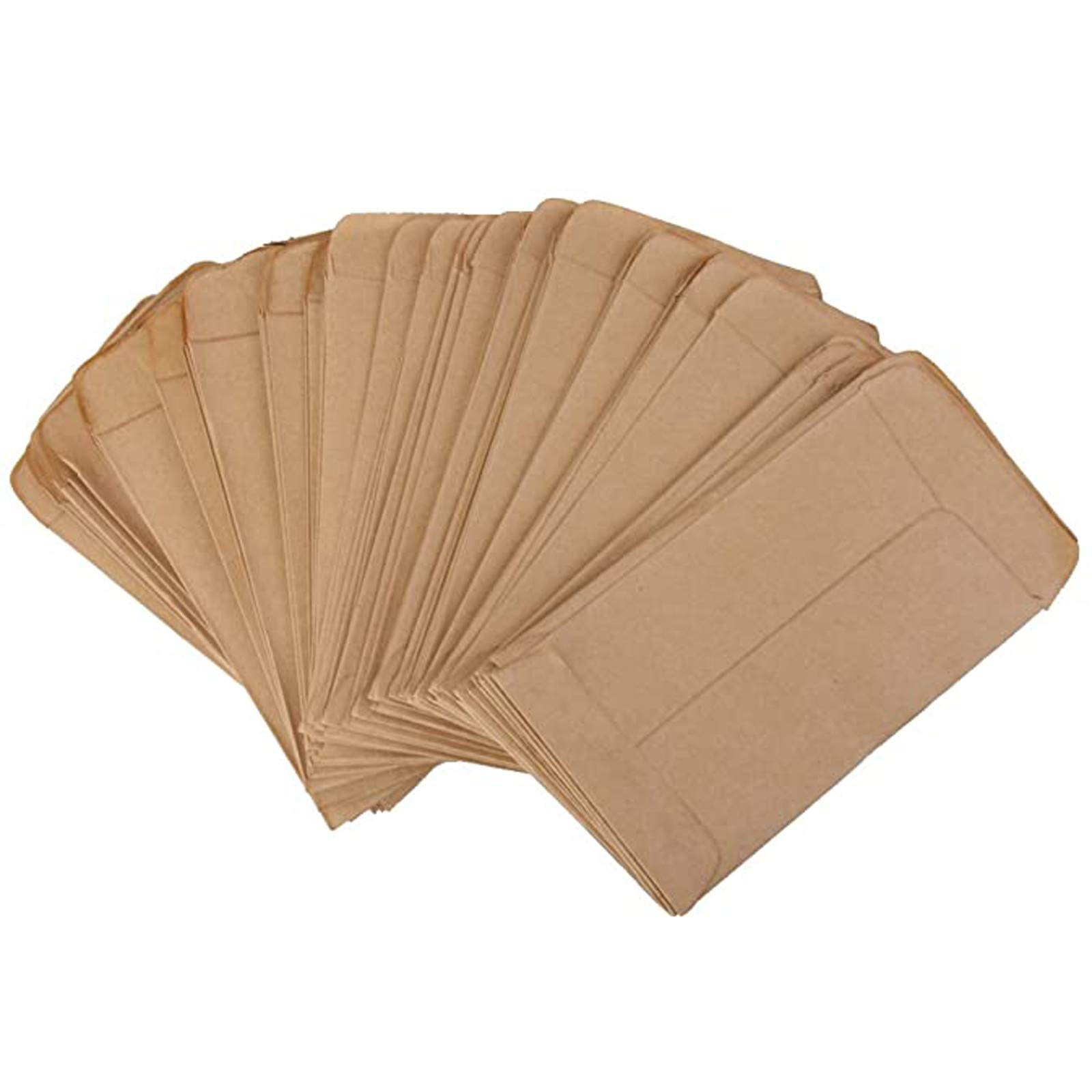 100pcs Vintage Kraft Paper Seed Bags - Thickened Eco-Friendly Plant Seed Pouches for Gardening, Planting & Storage | Perfect for Home Gardeners, DIY Projects & Organizing Small Items