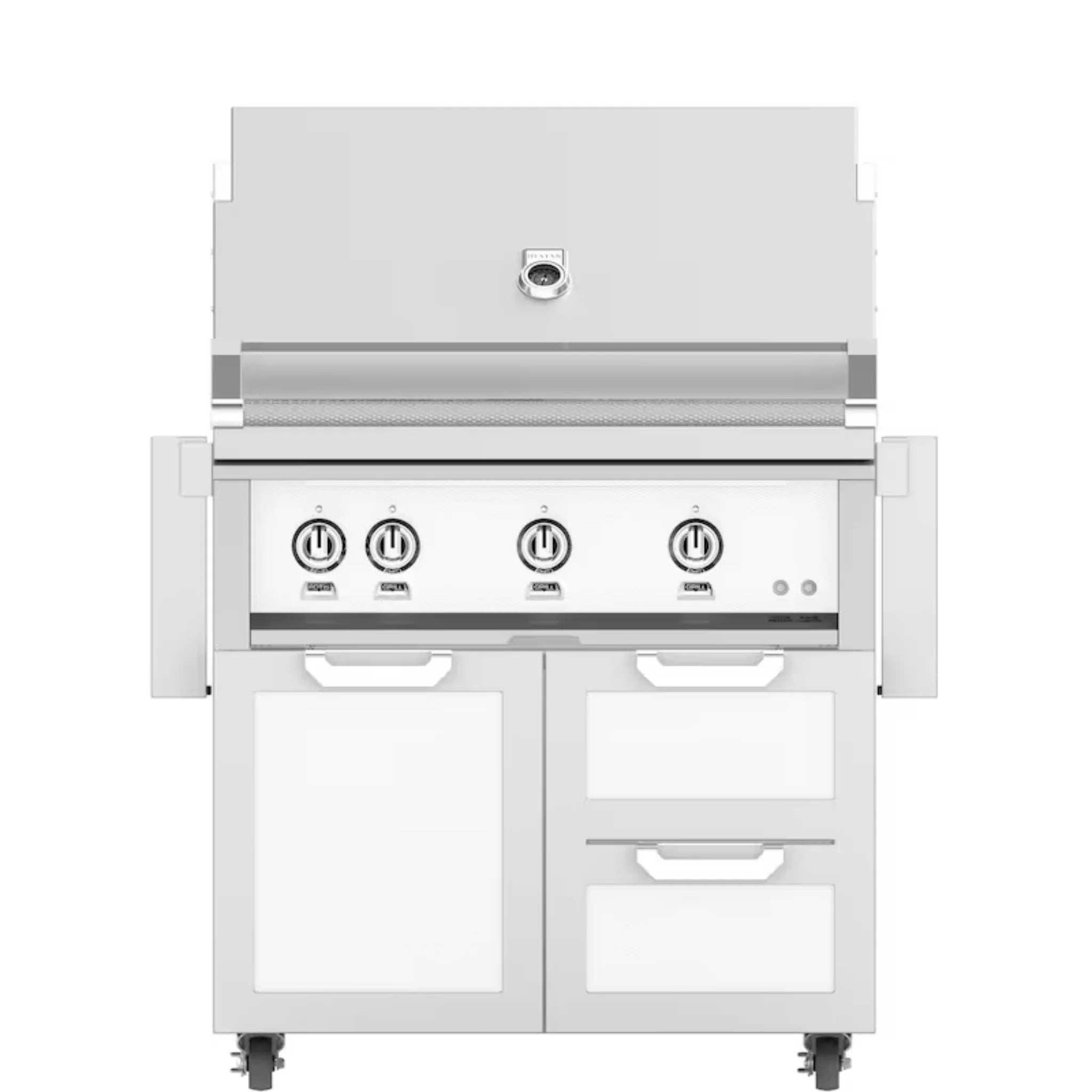 Hestan 36-Inch Freestanding Outdoor Gas Grill with Door & Double Storage Drawers - GBR36 GCR36 - Perfect for Backyard BBQs, Patio Cooking, and Outdoor Entertaining