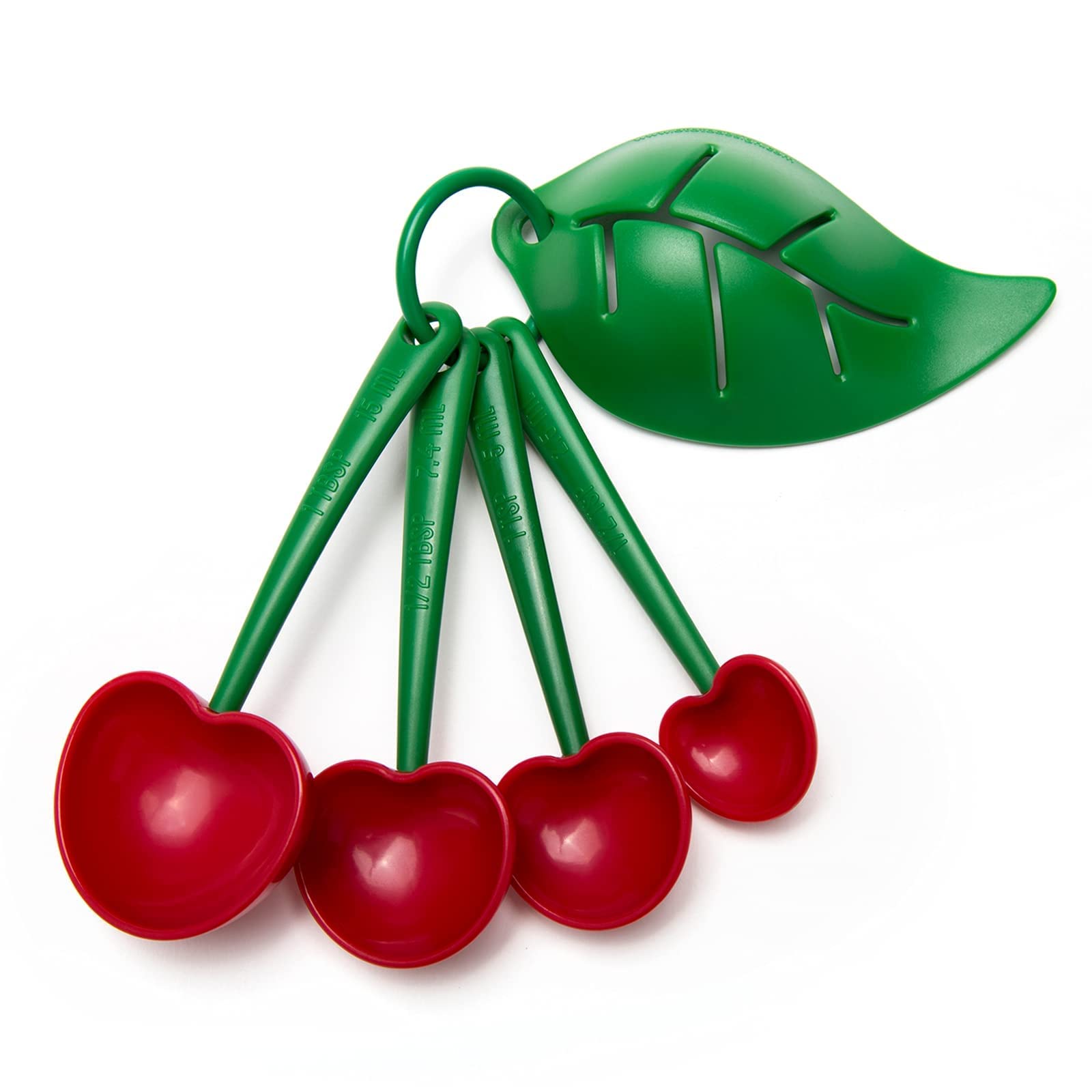 OTOTO Measuring Spoons Set - 6-Piece BPA-Free Kitchen Utensils for Baking, Cooking & Coffee - Dishwasher Safe Teaspoon Measuring Tools for Dry & Liquid Ingredients - Funny Cherry Design Unique Gift for Home Chefs & Bakers